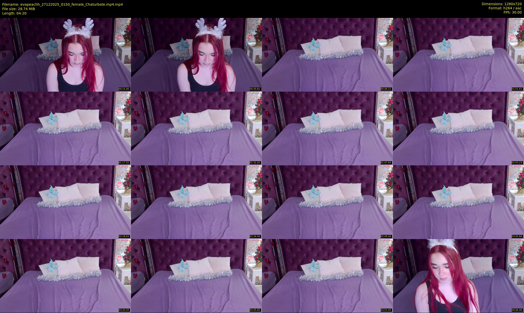 evapeachh — 5 minute Chaturbate female cam show recording, 720p, Dec 27, 2025