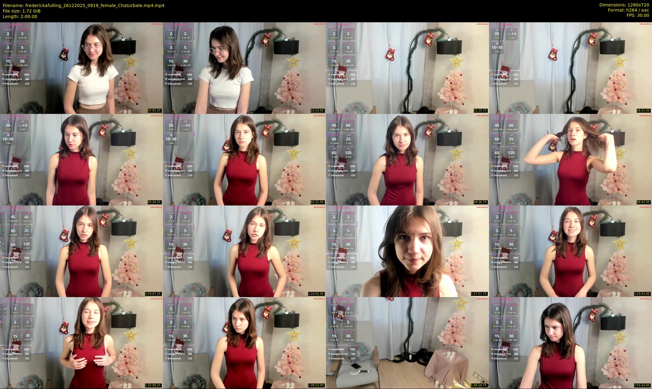 frederickafulling — 120 minute Chaturbate female cam show recording, 720p, Dec 26, 2025