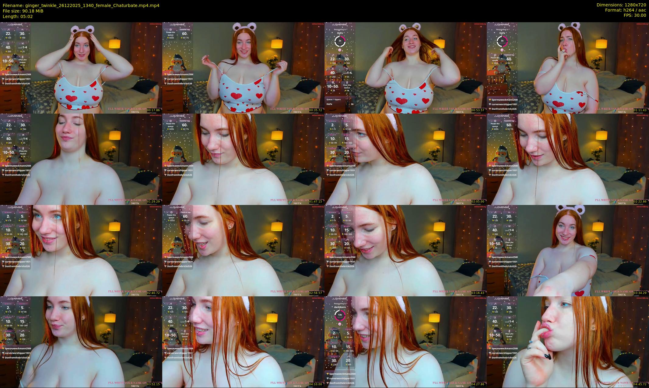 ginger_twinkle — 6 minute Chaturbate female cam show recording, 720p, Dec 26, 2025