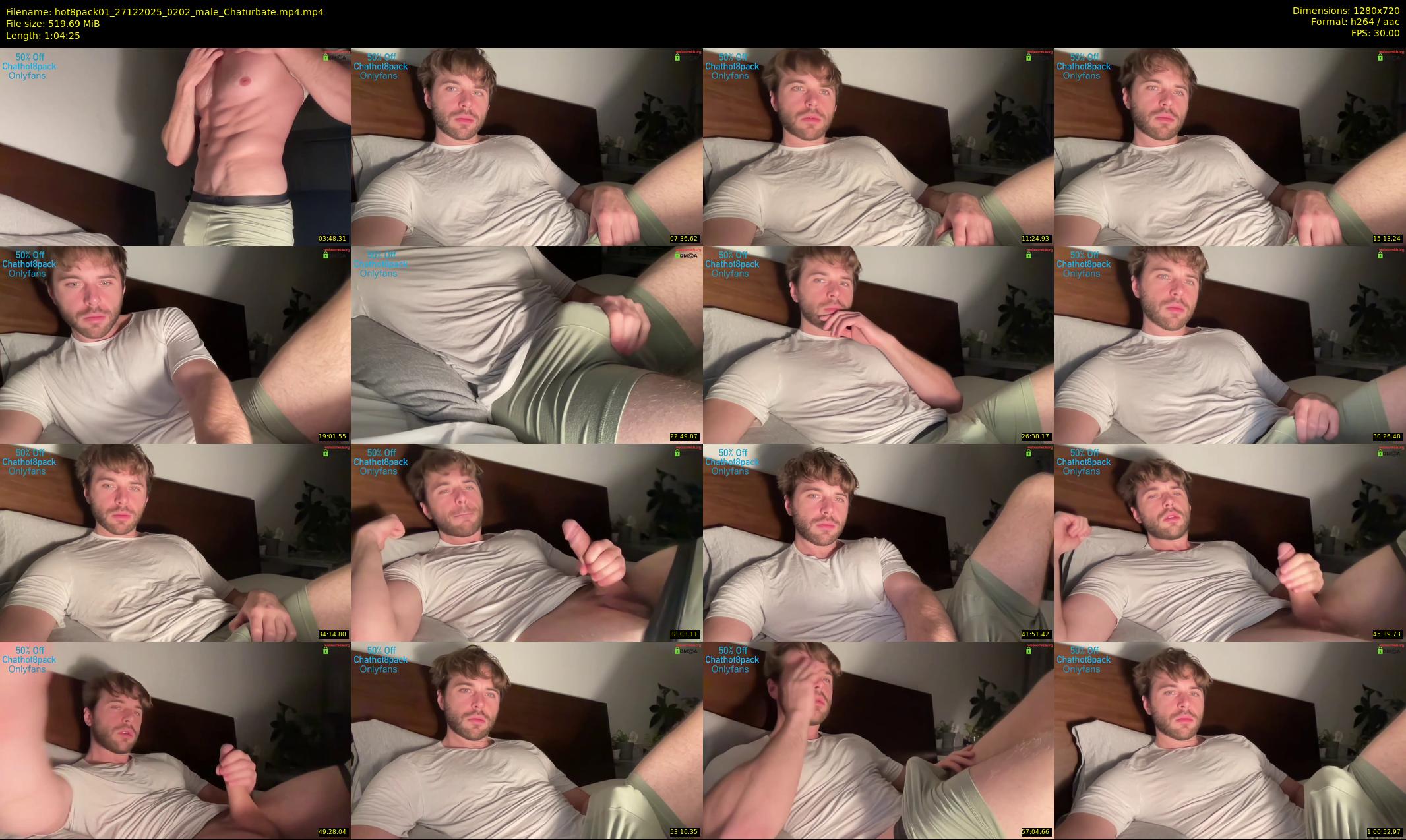 hot8pack01 — 65 minute Chaturbate male cam show recording, 720p, Dec 27, 2025