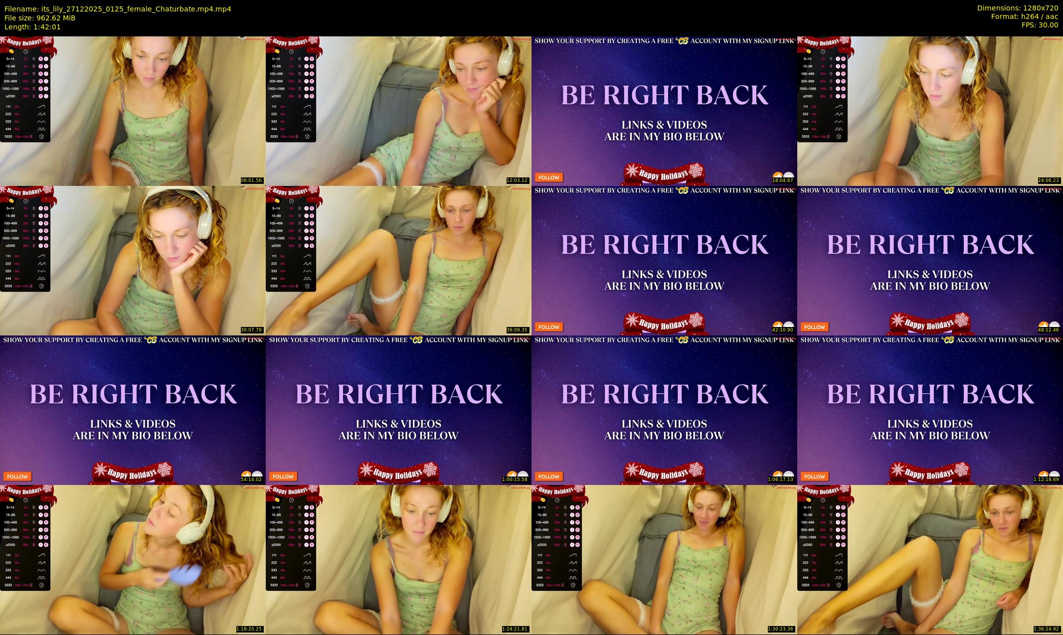 its_lily — 103 minute Chaturbate female cam show recording, 720p, Dec 27, 2025