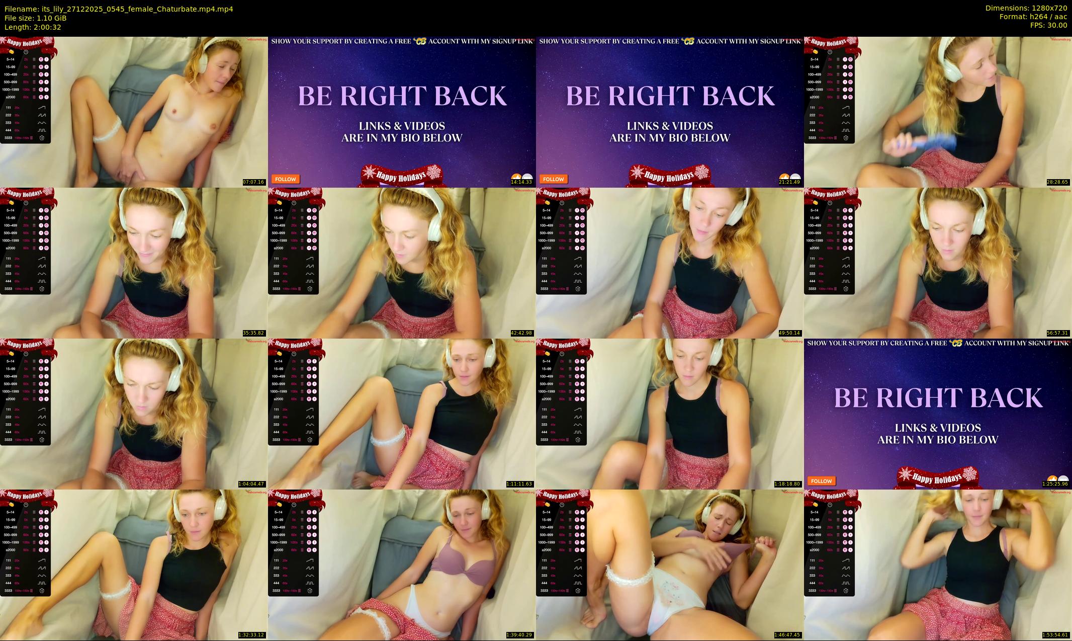 its_lily — 121 minute Chaturbate female cam show recording, 720p, Dec 27, 2025
