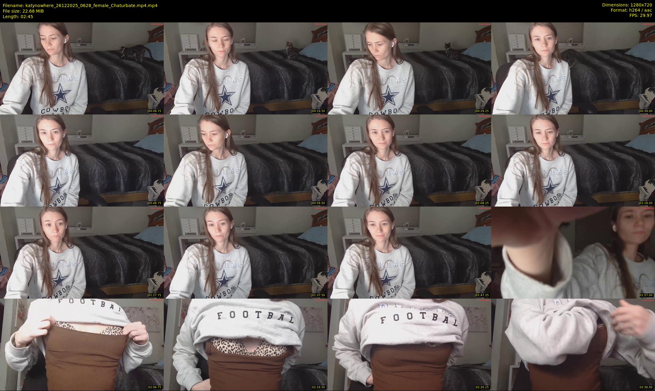 katynowhere — 3 minute Chaturbate female cam show recording, 720p, Dec 26, 2025
