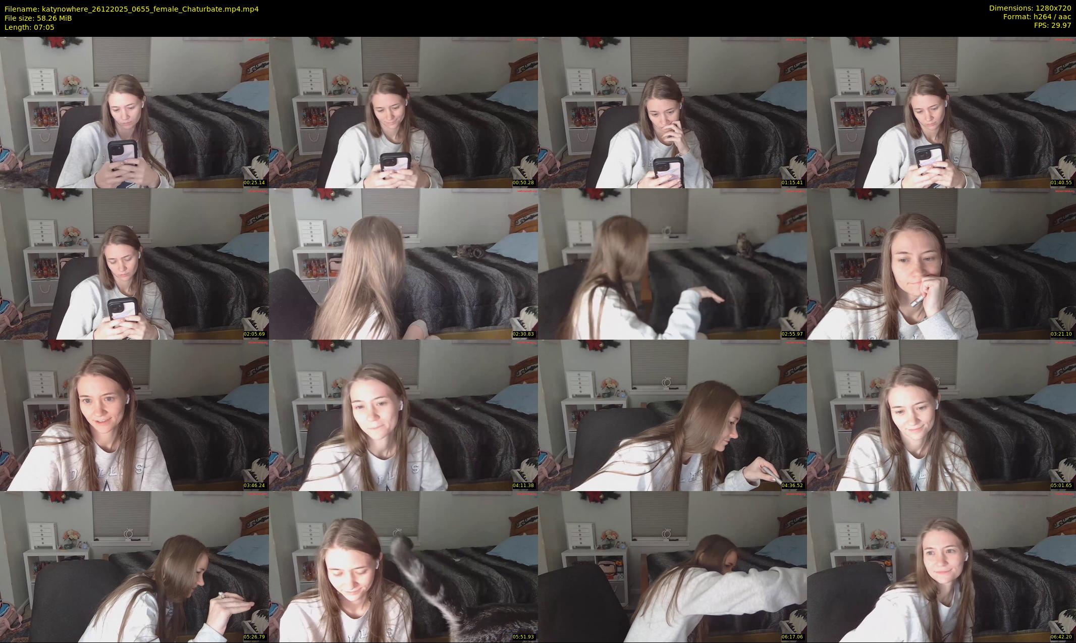katynowhere — 8 minute Chaturbate female cam show recording, 720p, Dec 26, 2025