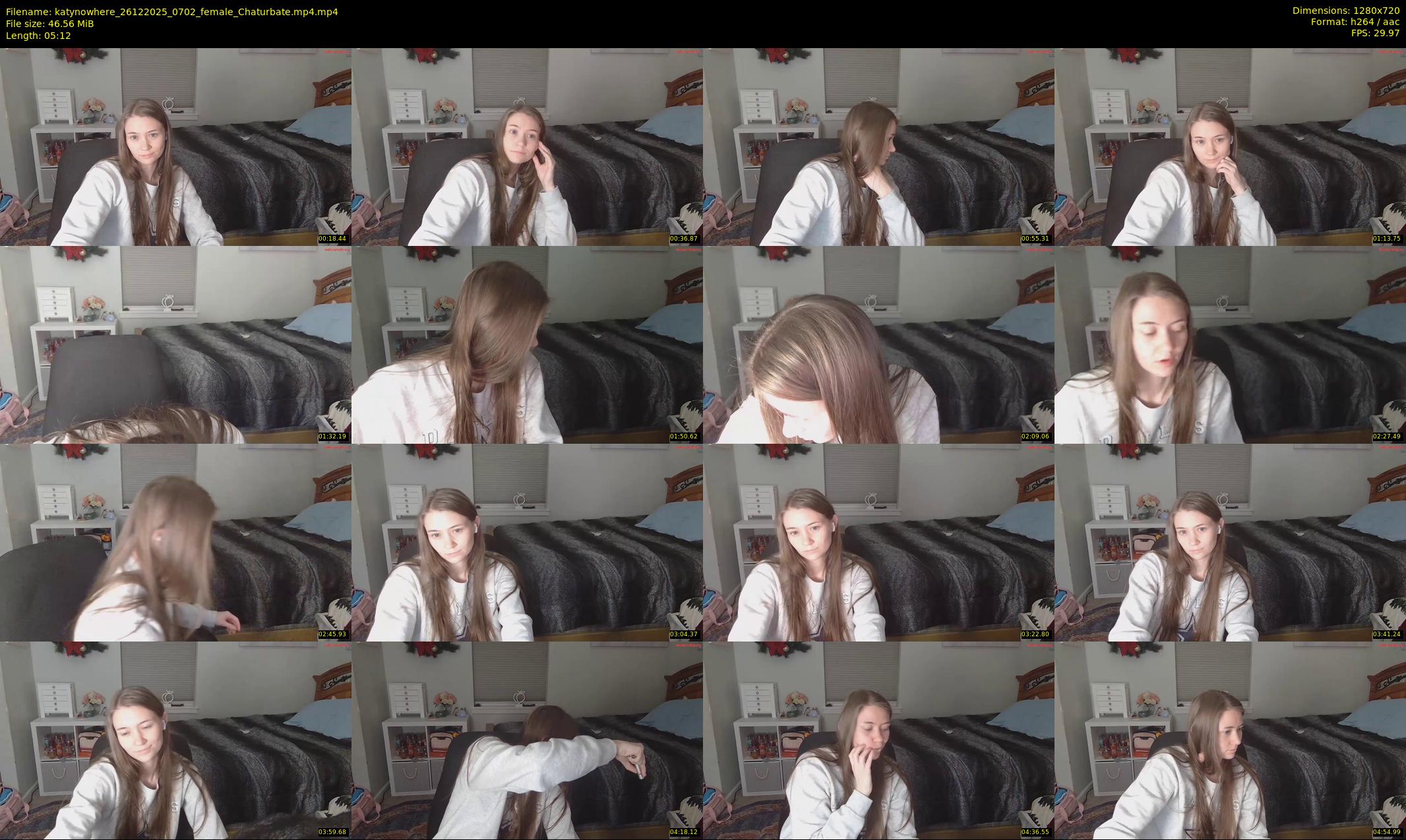 katynowhere — 6 minute Chaturbate female cam show recording, 720p, Dec 26, 2025