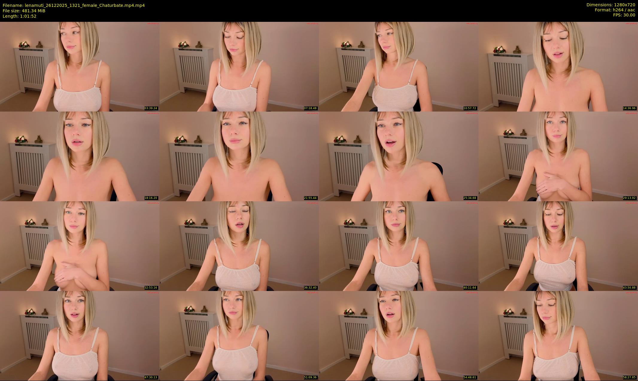 lenamuti — 62 minute Chaturbate female cam show recording, 720p, Dec 26, 2025