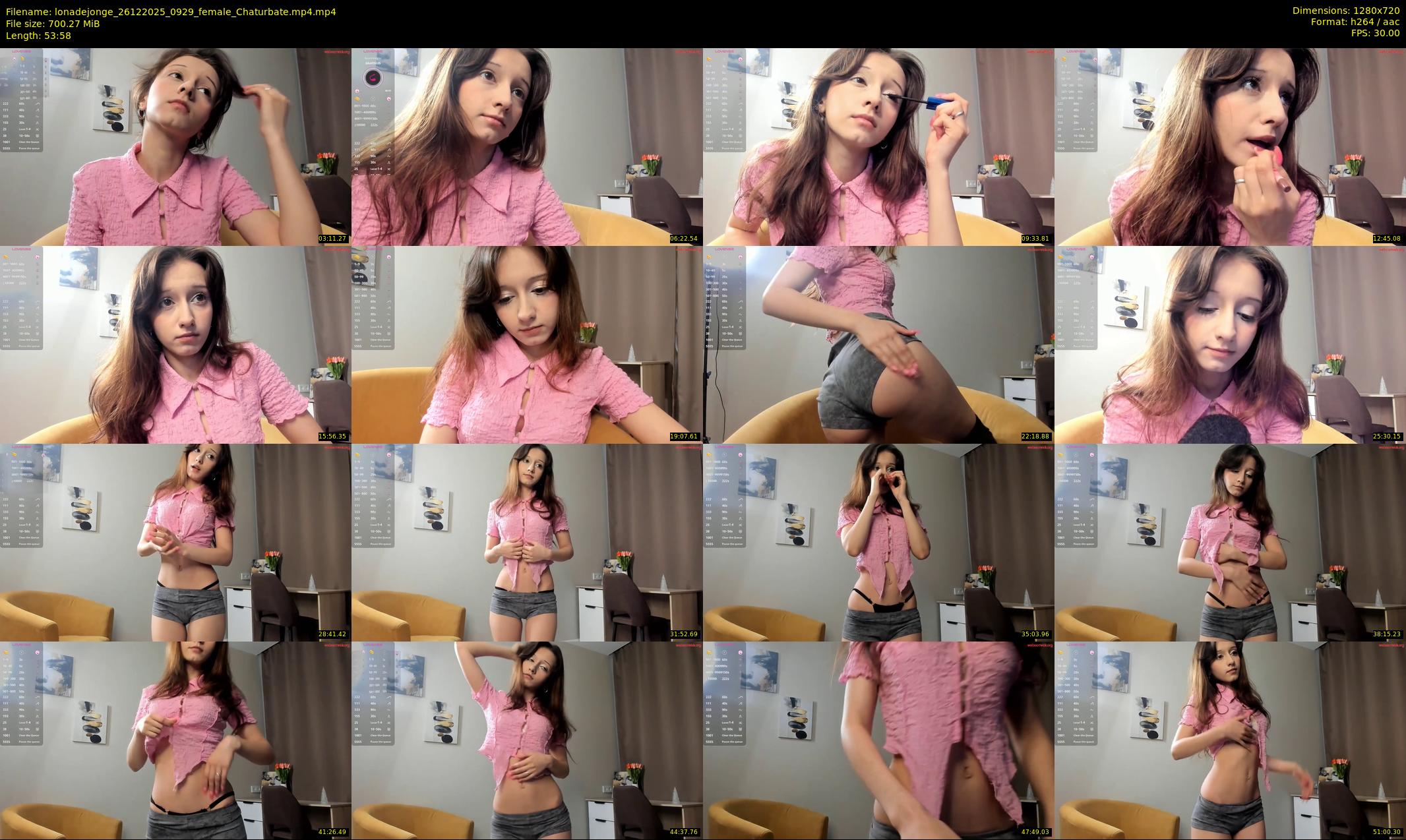 lonadejonge — 54 minute Chaturbate female cam show recording, 720p, Dec 26, 2025