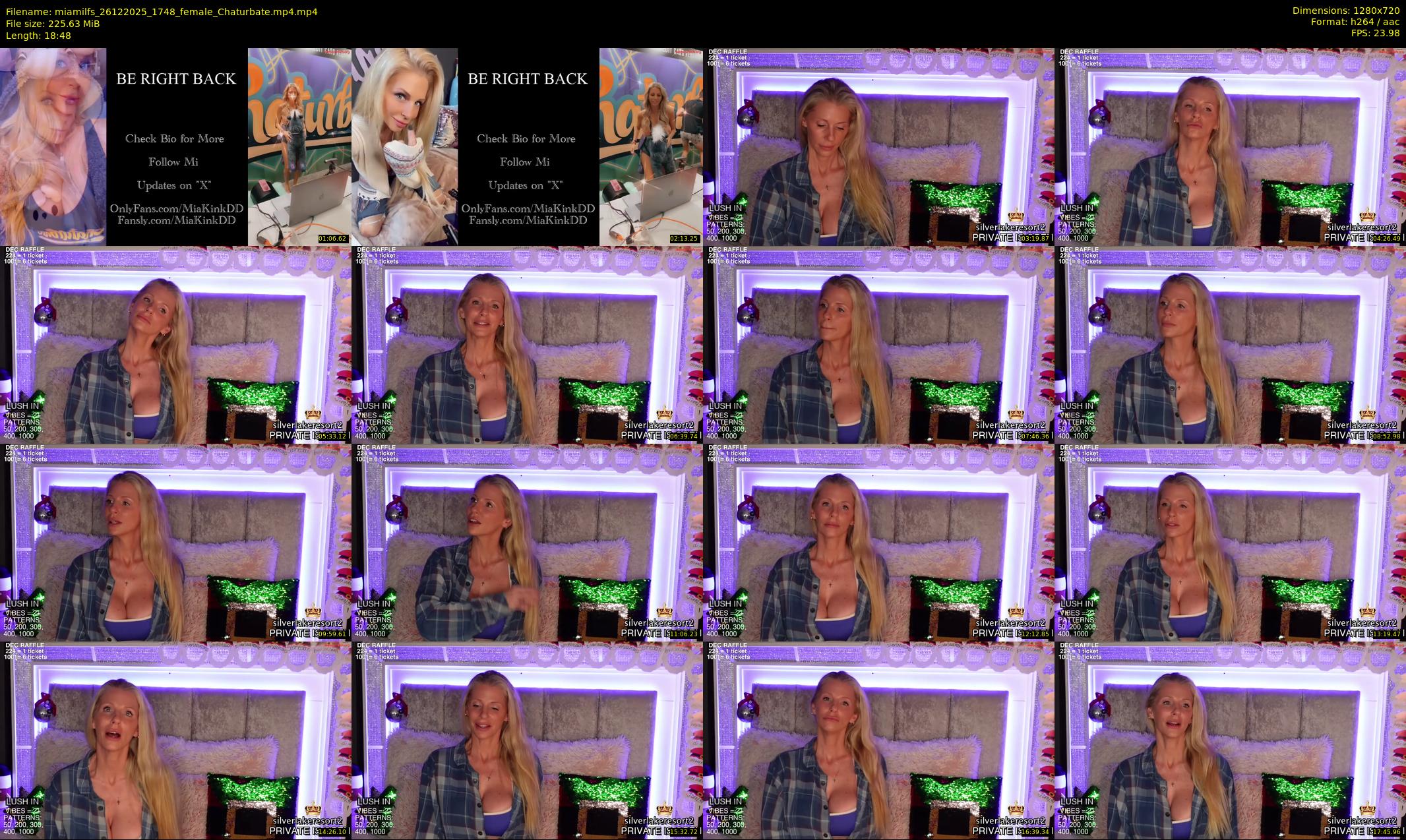 miamilfs — 19 minute Chaturbate female cam show recording, 720p, Dec 26, 2025
