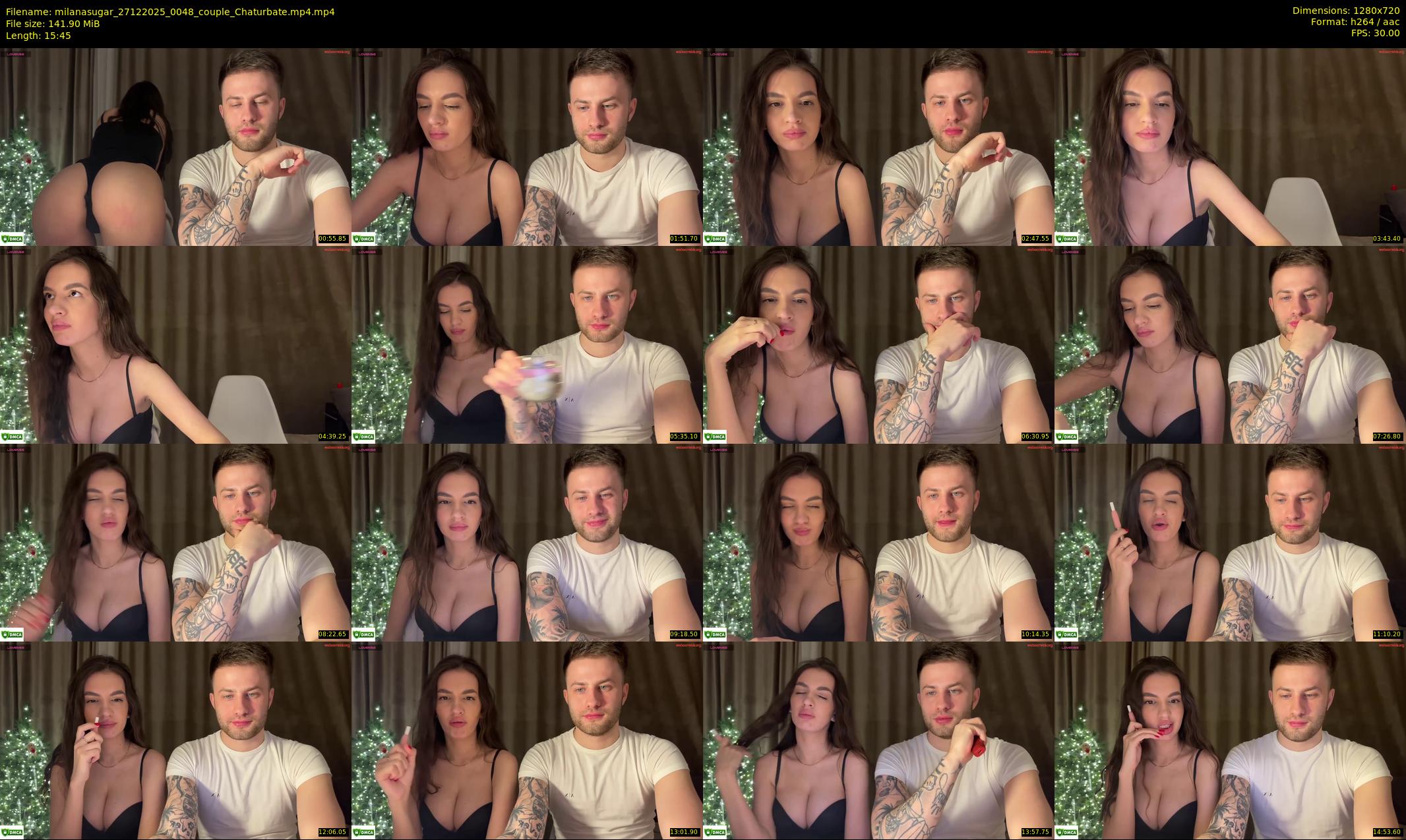 milanasugar — 16 minute Chaturbate couple cam show recording, 720p, Dec 27, 2025