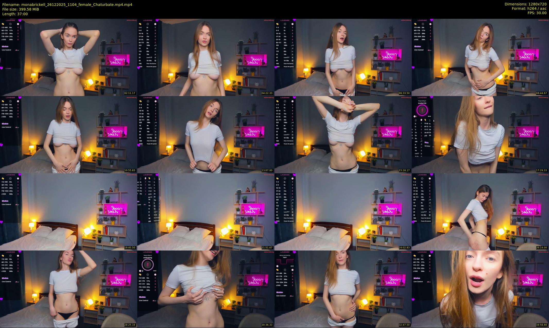 monabrickell — 37 minute Chaturbate female cam show recording, 720p, Dec 26, 2025