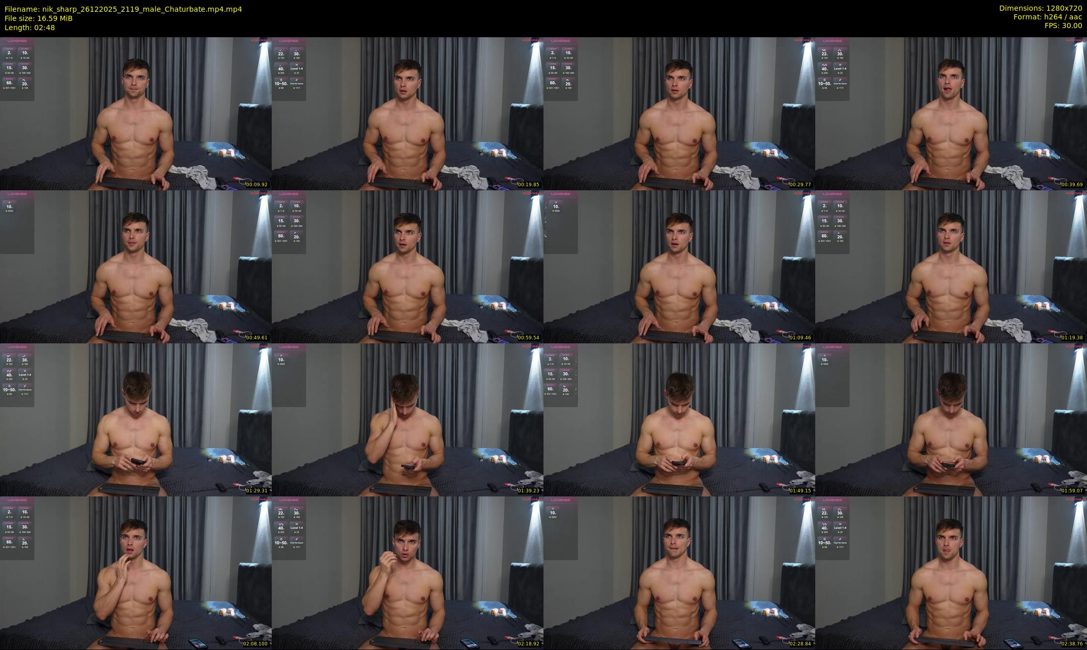 nik_sharp — 3 minute Chaturbate male cam show recording, 720p, Dec 26, 2025