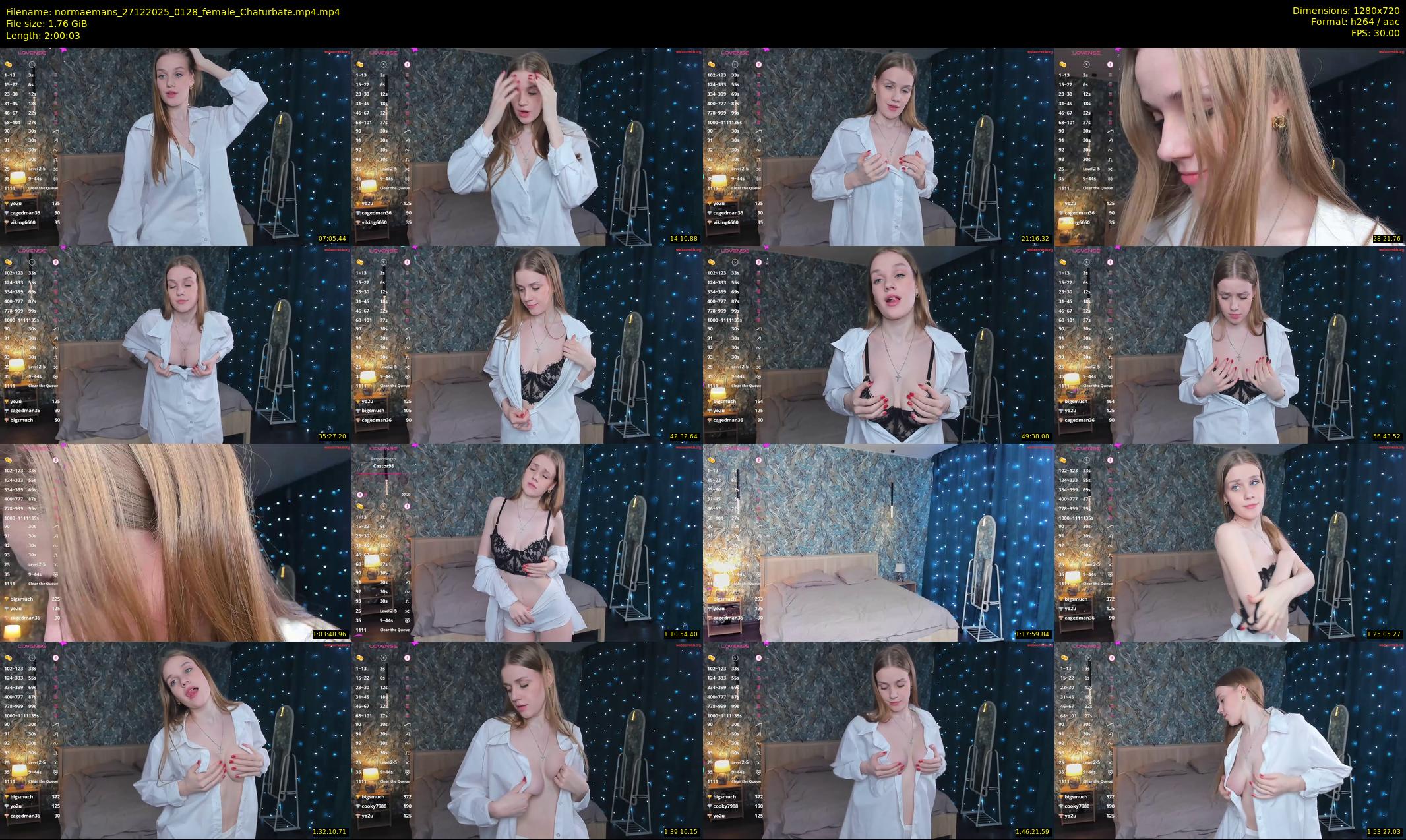 normaemans — 121 minute Chaturbate female cam show recording, 720p, Dec 27, 2025