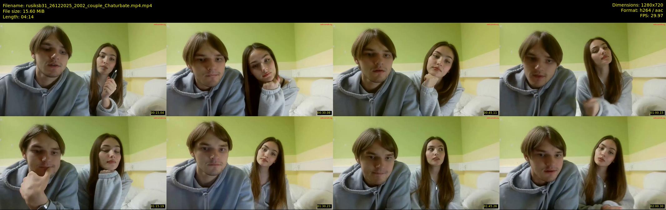 rusiksb31 — 5 minute Chaturbate couple cam show recording, 720p, Dec 26, 2025