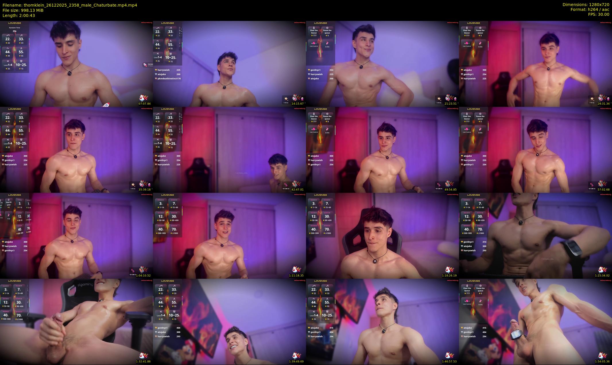 thomklein — 121 minute Chaturbate male cam show recording, 720p, Dec 26, 2025