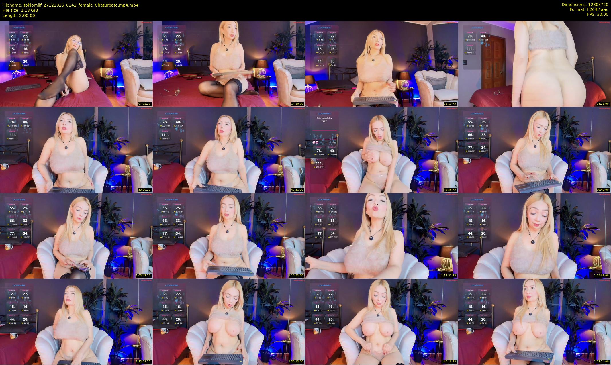 tokiomilf — 120 minute Chaturbate female cam show recording, 720p, Dec 27, 2025
