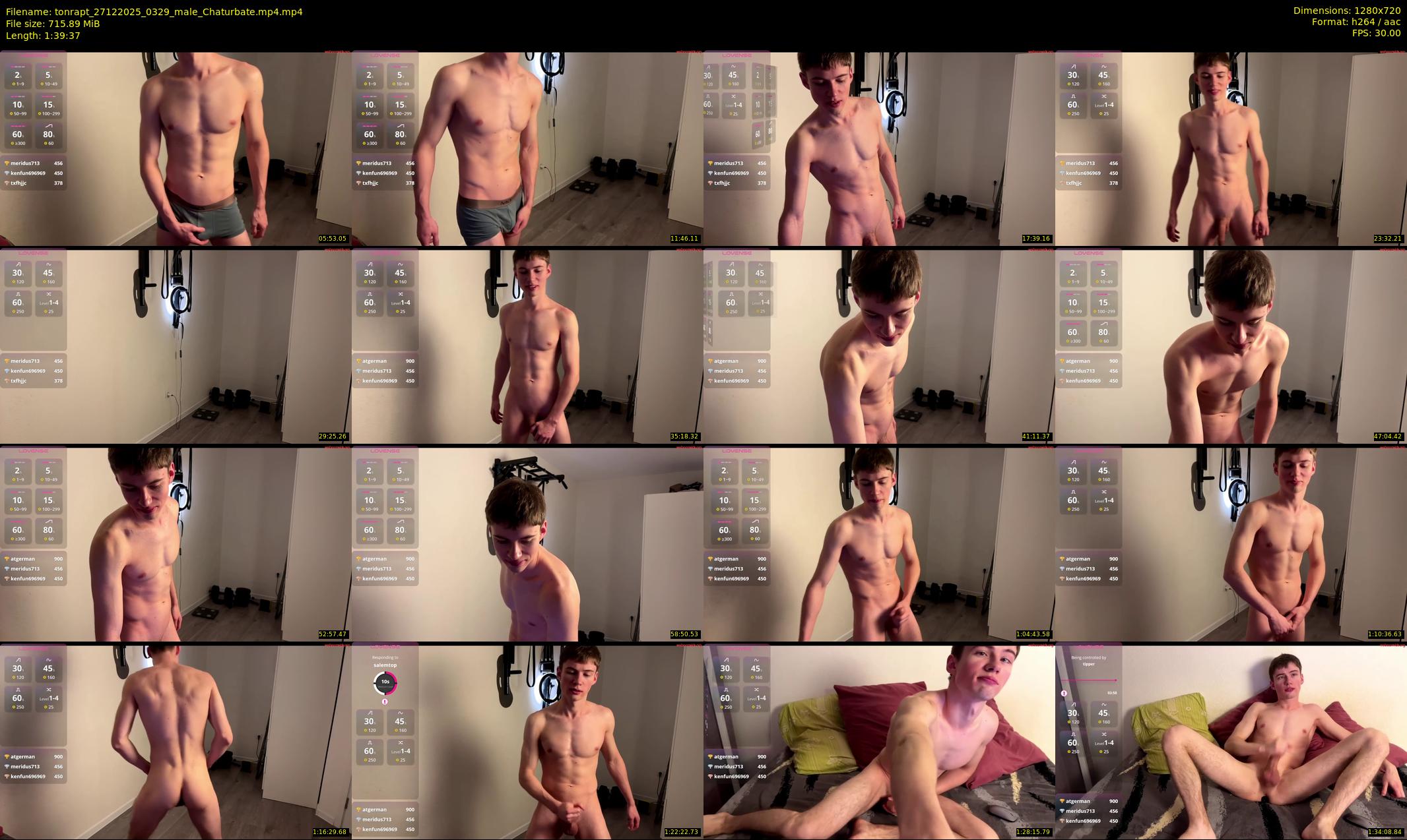 tonrapt — 100 minute Chaturbate male cam show recording, 720p, Dec 27, 2025