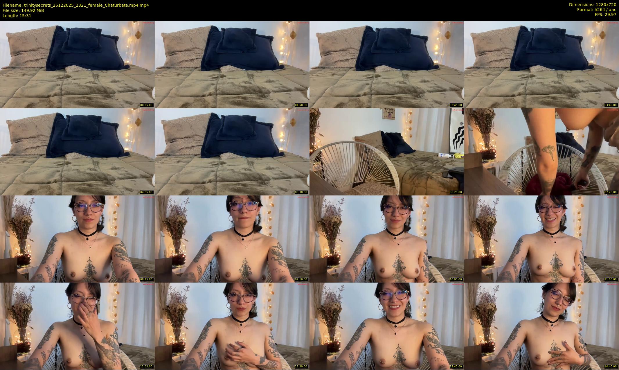 trinitysecrets — 16 minute Chaturbate female cam show recording, 720p, Dec 26, 2025
