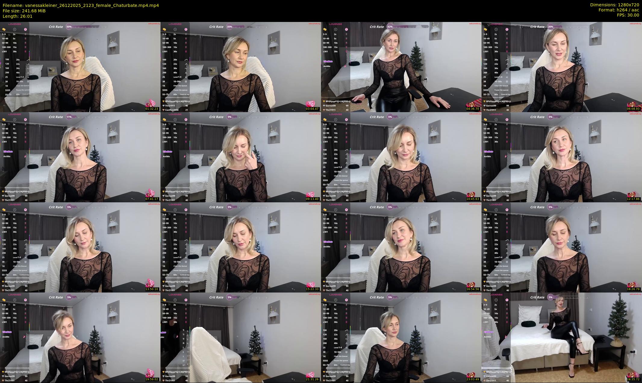 vanessakleiner — 27 minute Chaturbate female cam show recording, 720p, Dec 26, 2025
