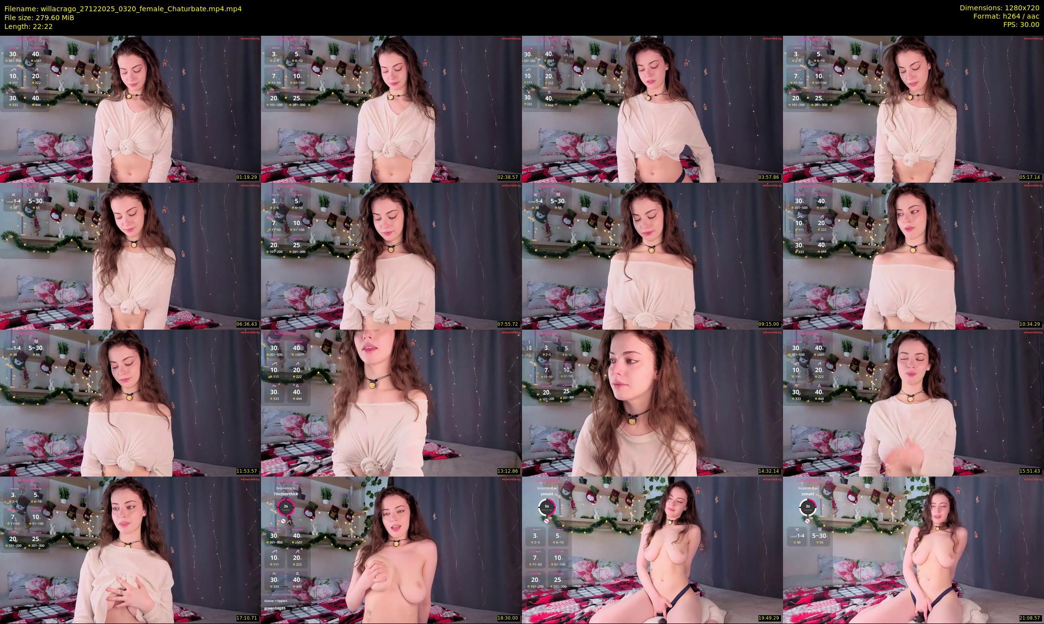 willacrago — 23 minute Chaturbate female cam show recording, 720p, Dec 27, 2025