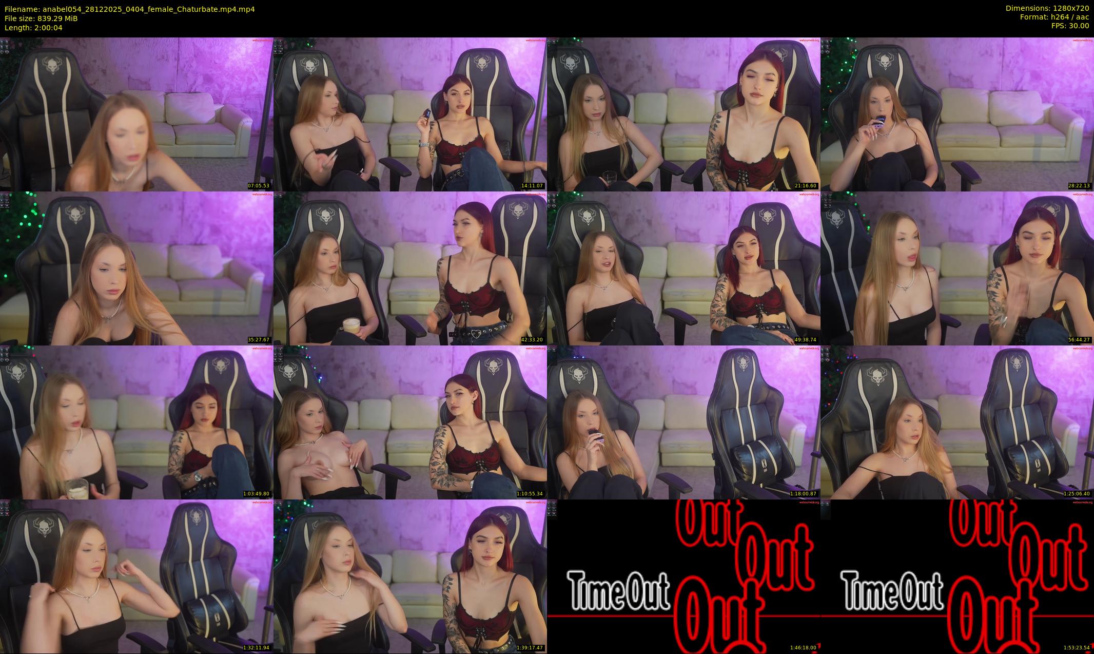 anabel054 — 121 minute Chaturbate female cam show recording, 720p, Dec 28, 2025