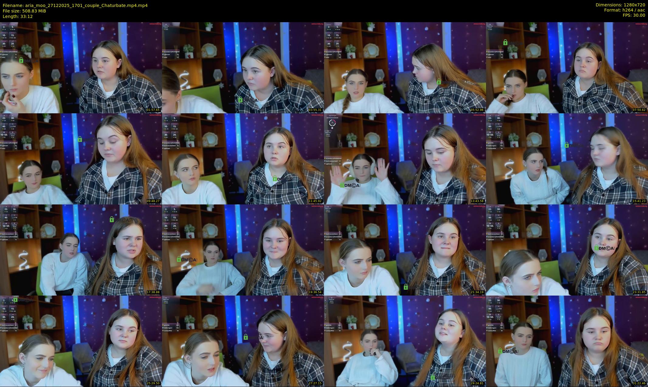 aria_moo — 34 minute Chaturbate couple cam show recording, 720p, Dec 27, 2025