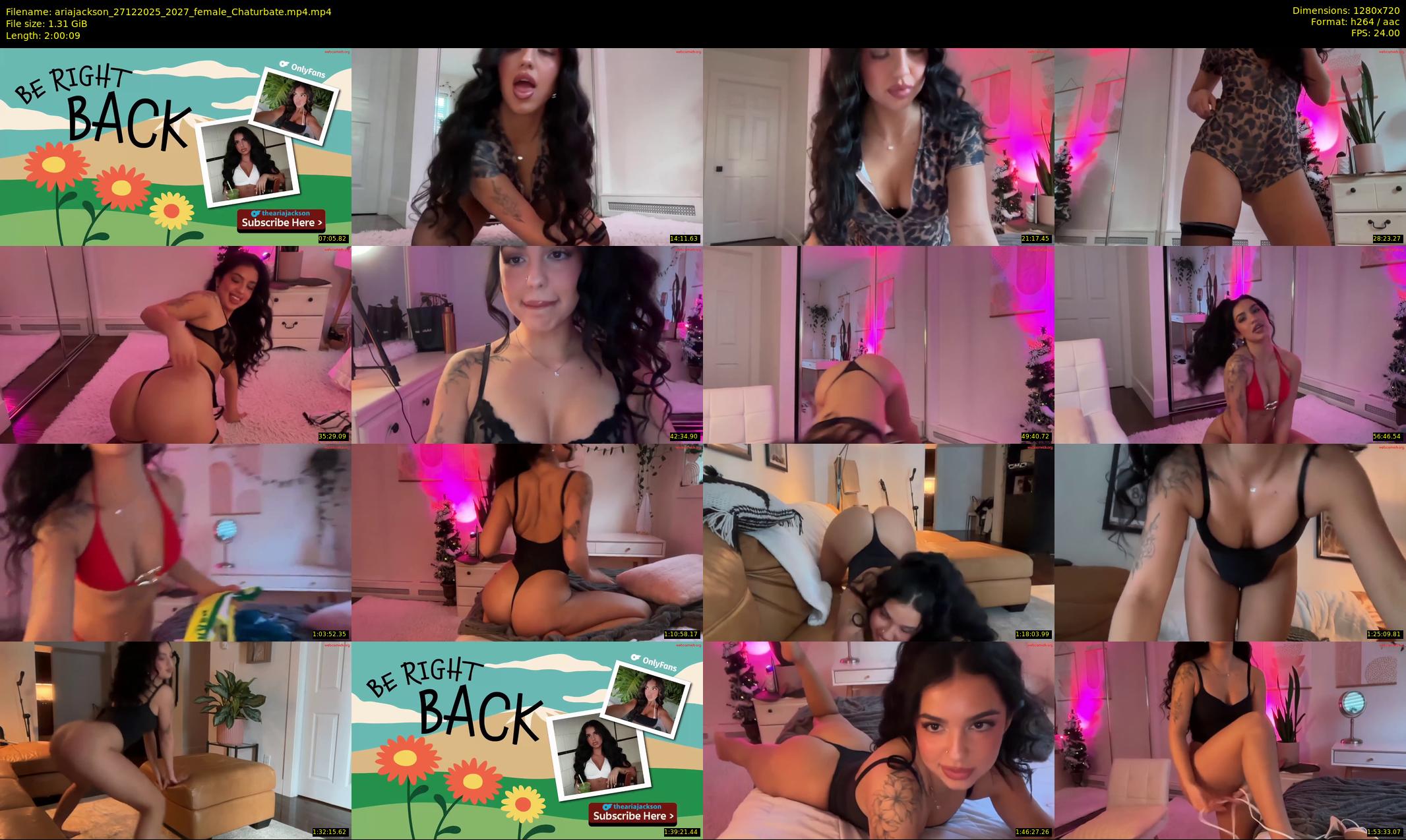 ariajackson — 121 minute Chaturbate female cam show recording, 720p, Dec 27, 2025