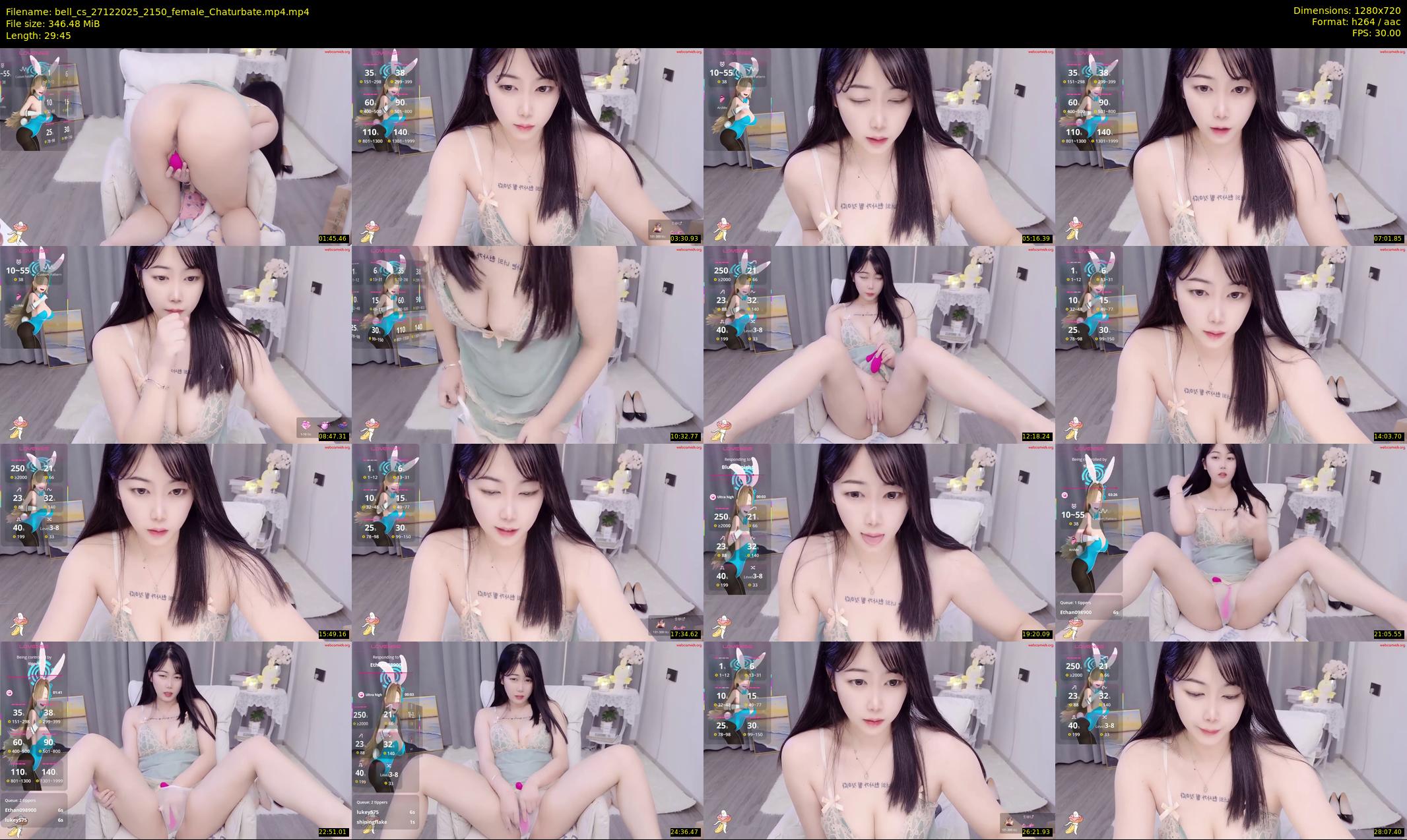 bell_cs — 30 minute Chaturbate female cam show recording, 720p, Dec 27, 2025