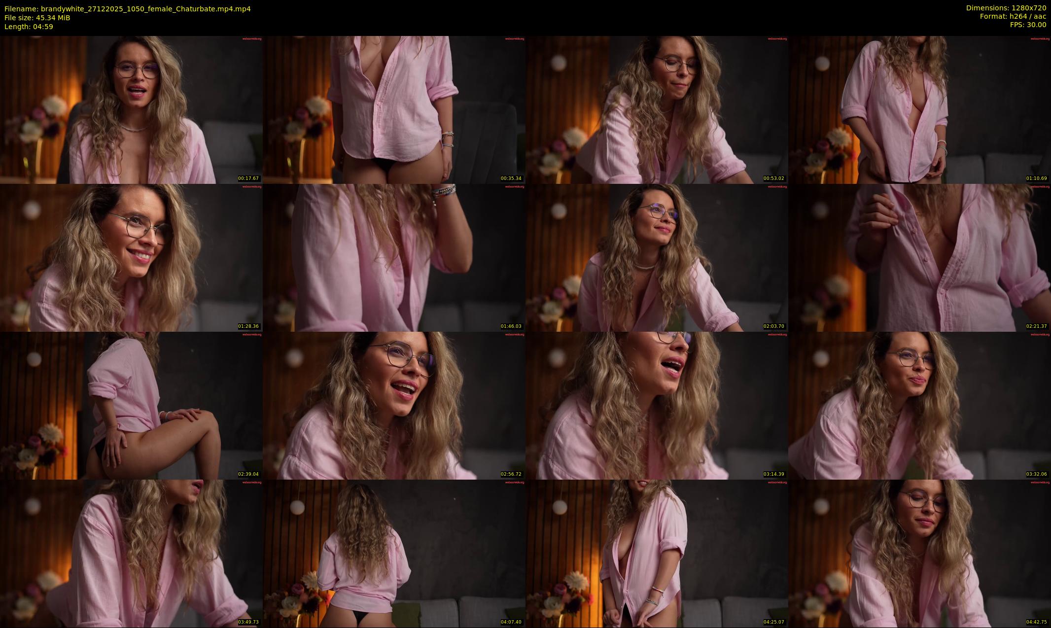brandywhite — 5 minute Chaturbate female cam show recording, 720p, Dec 27, 2025