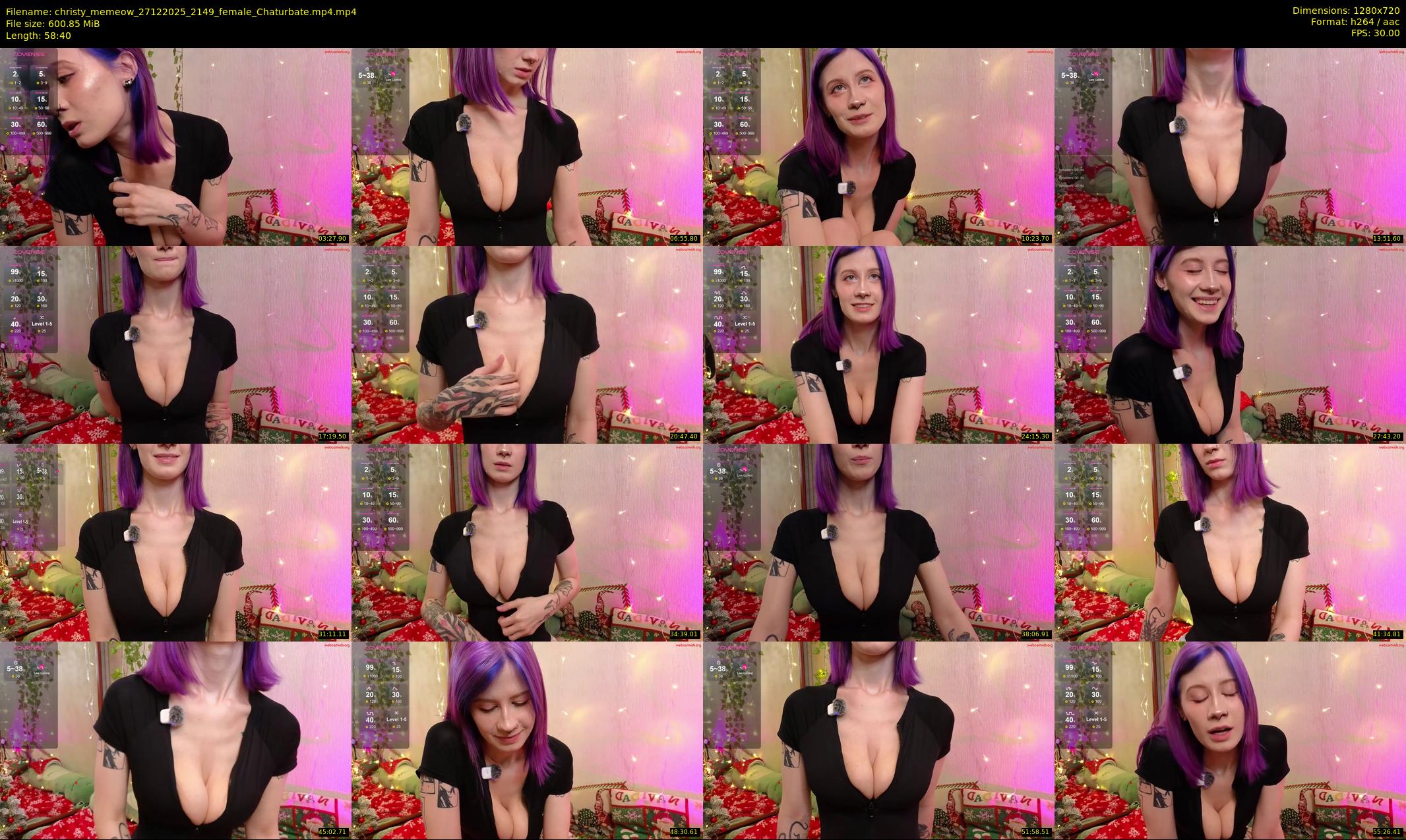 christy_memeow — 59 minute Chaturbate female cam show recording, 720p, Dec 27, 2025