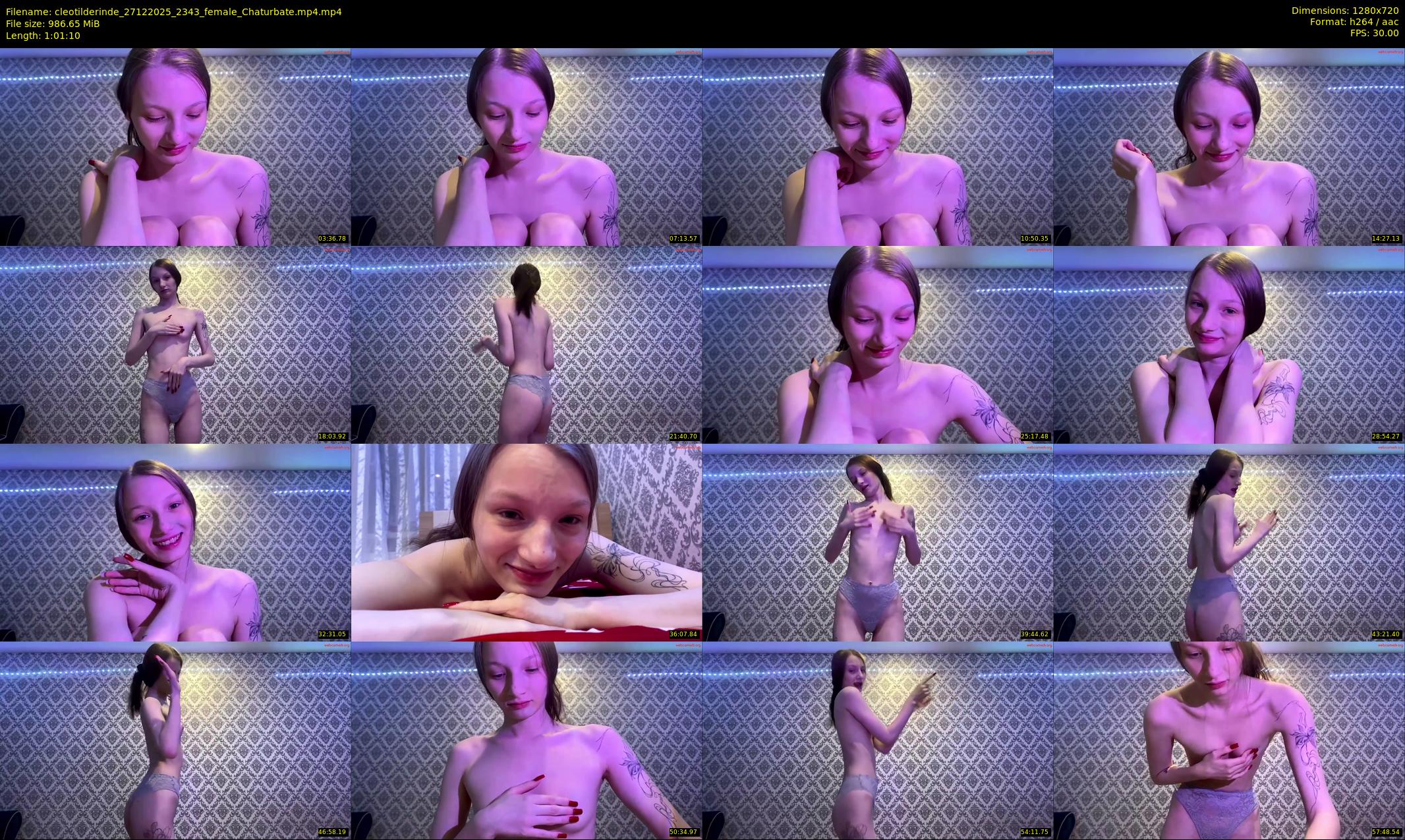 cleotilderinde — 62 minute Chaturbate female cam show recording, 720p, Dec 27, 2025