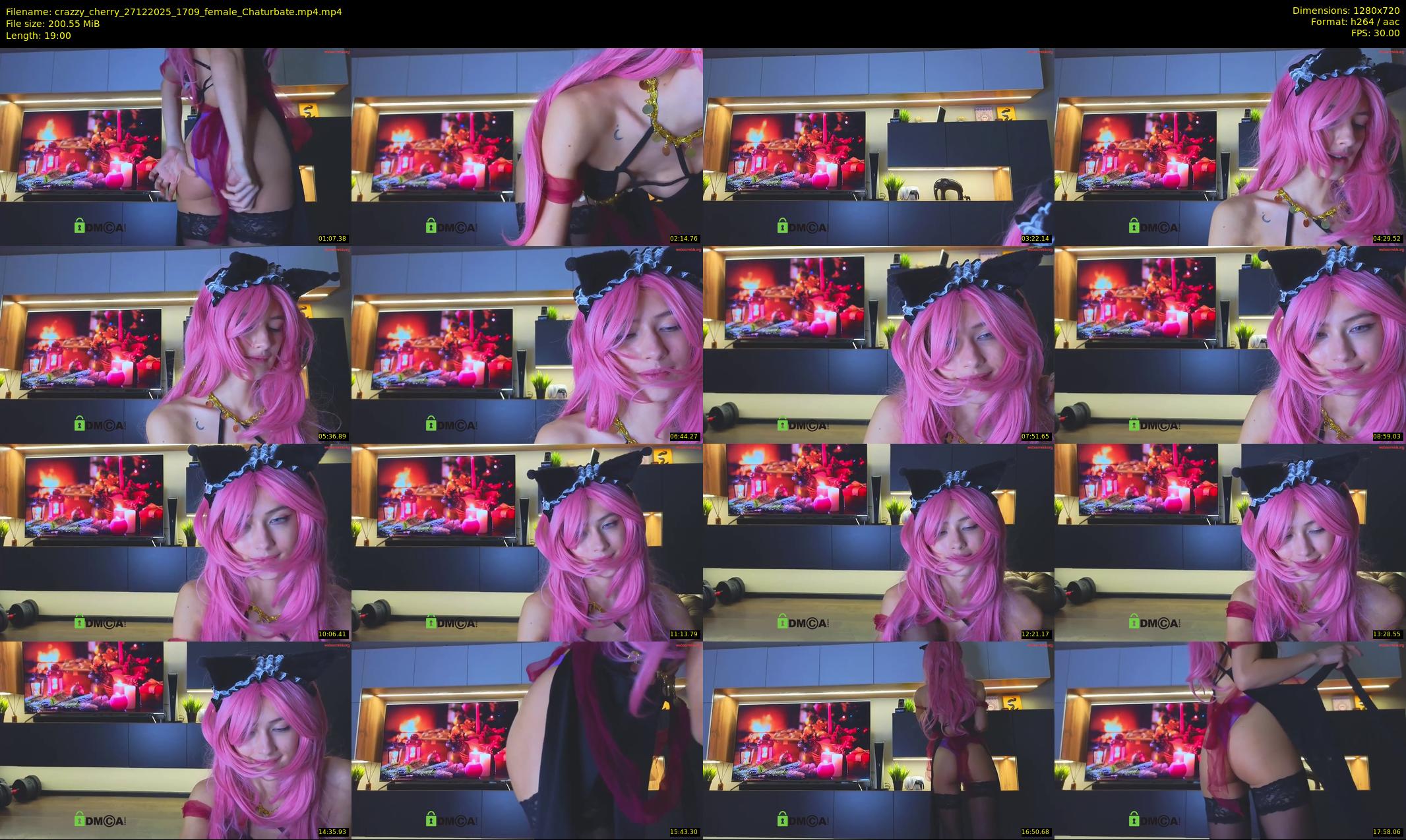 crazzy_cherry — 19 minute Chaturbate female cam show recording, 720p, Dec 27, 2025