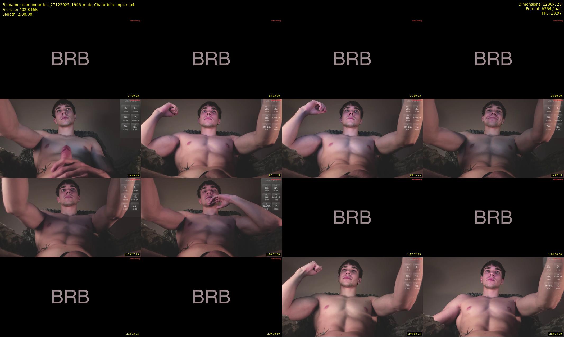 damondurden — 120 minute Chaturbate male cam show recording, 720p, Dec 27, 2025