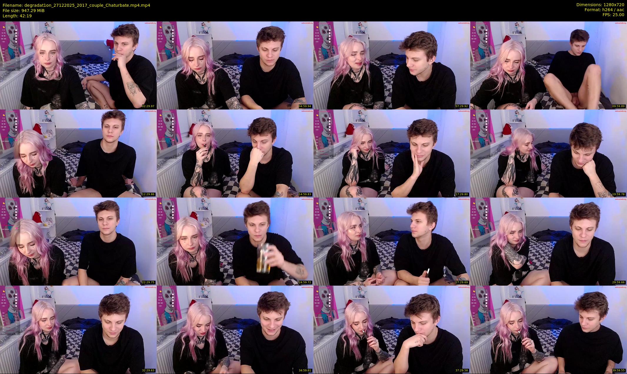 degradat1on — 43 minute Chaturbate couple cam show recording, 720p, Dec 27, 2025