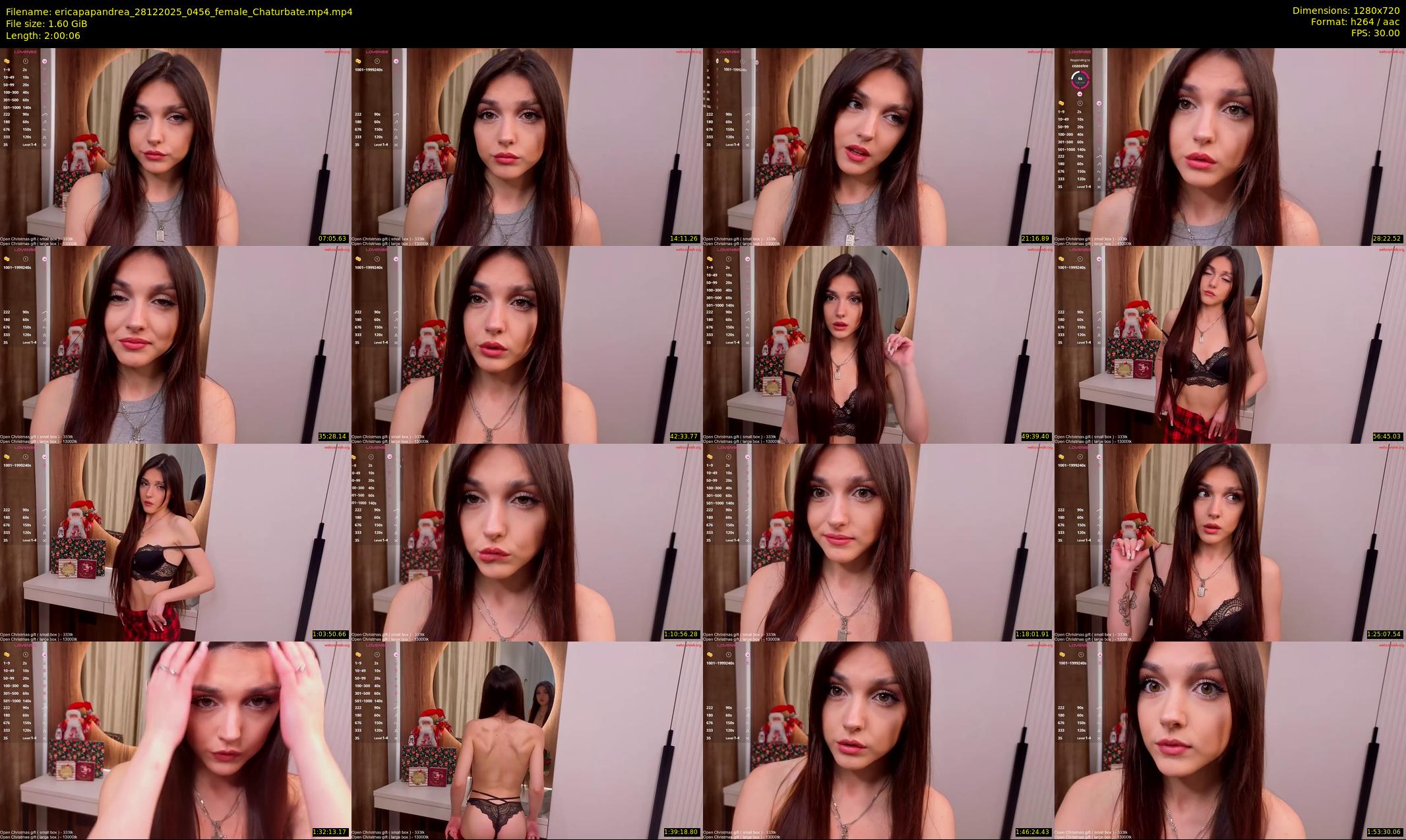 ericapapandrea — 121 minute Chaturbate female cam show recording, 720p, Dec 28, 2025