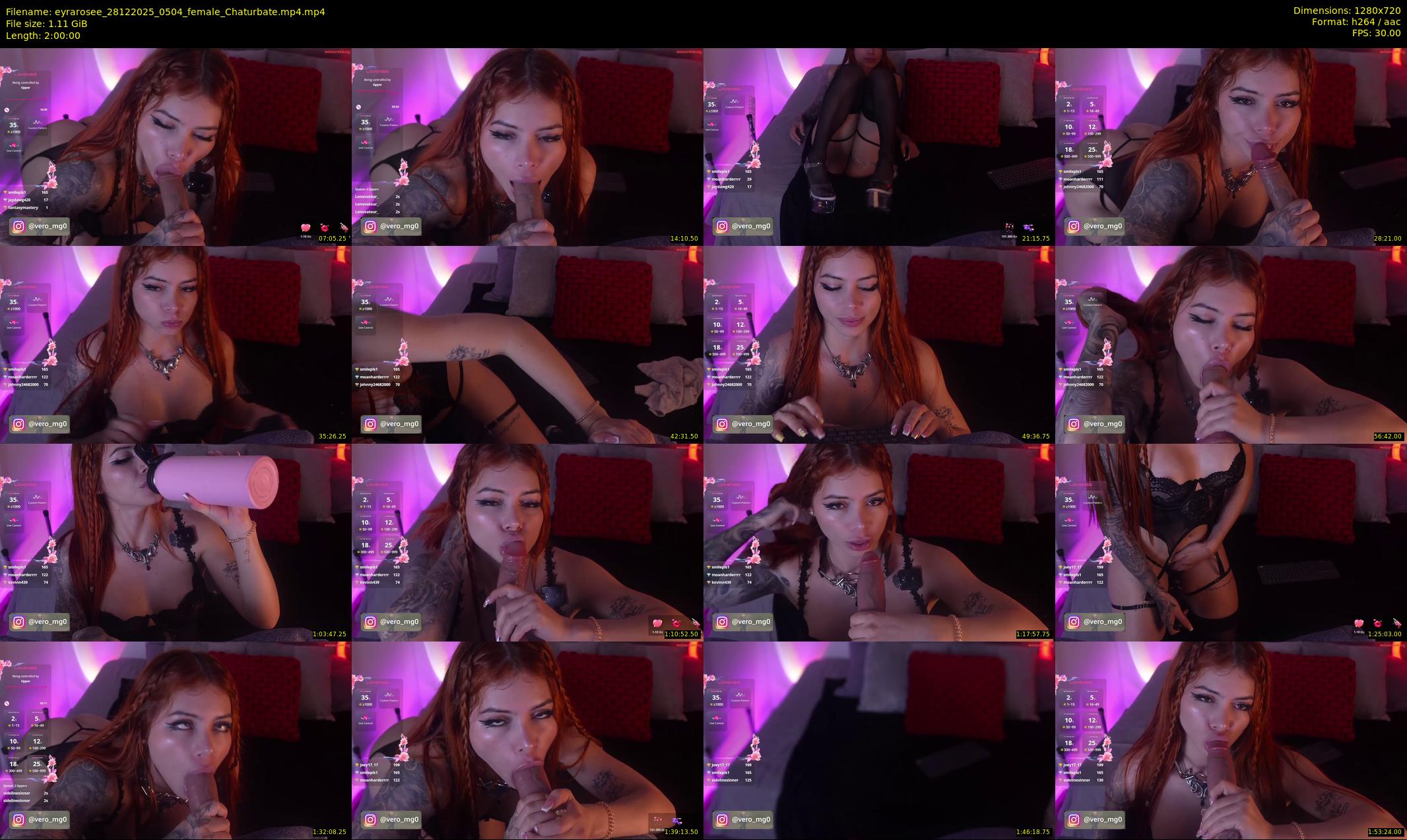 eyrarosee — 120 minute Chaturbate female cam show recording, 720p, Dec 28, 2025
