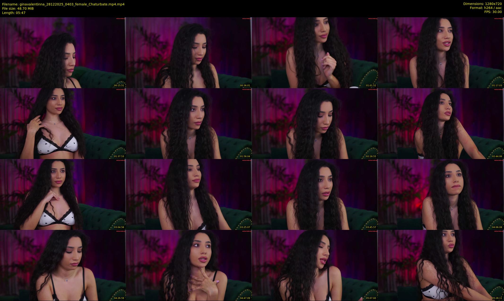 ginavalentinna — 6 minute Chaturbate female cam show recording, 720p, Dec 28, 2025
