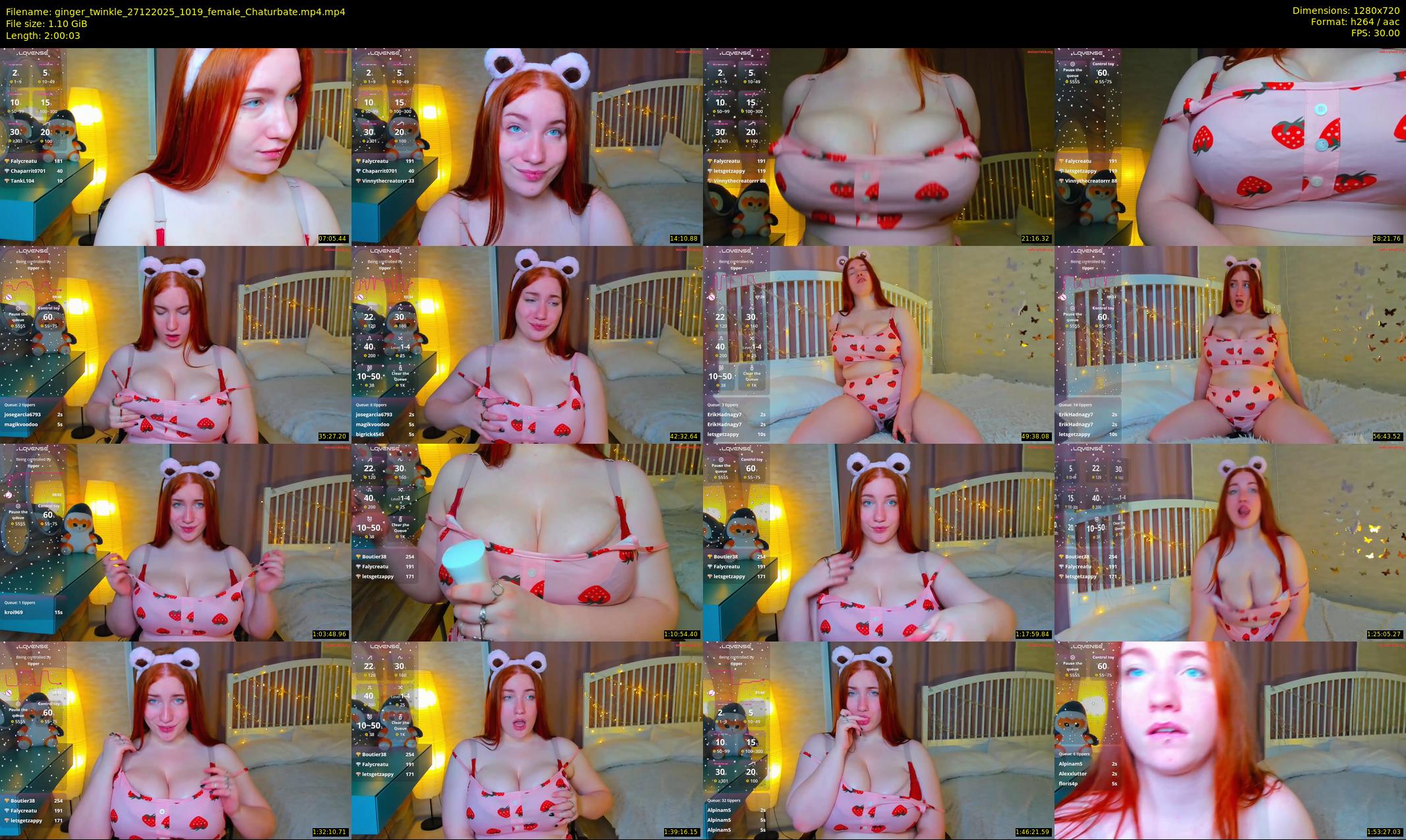 ginger_twinkle — 121 minute Chaturbate female cam show recording, 720p, Dec 27, 2025