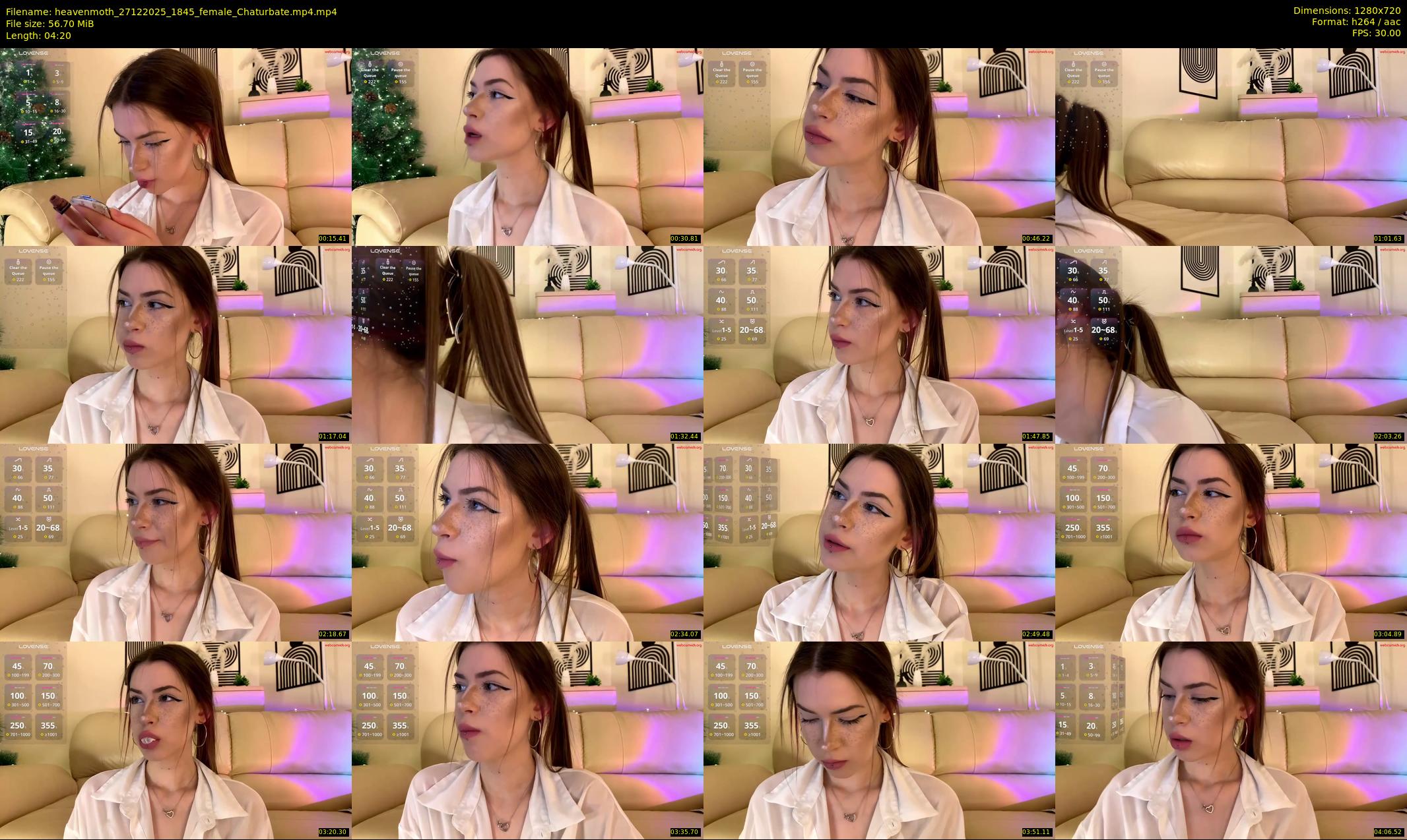 heavenmoth — 5 minute Chaturbate female cam show recording, 720p, Dec 27, 2025
