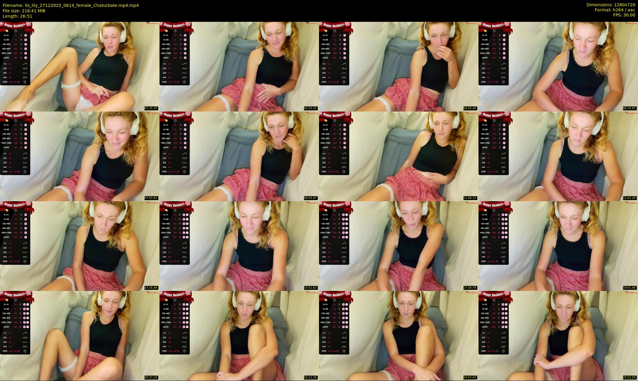 its_lily — 27 minute Chaturbate female cam show recording, 720p, Dec 27, 2025