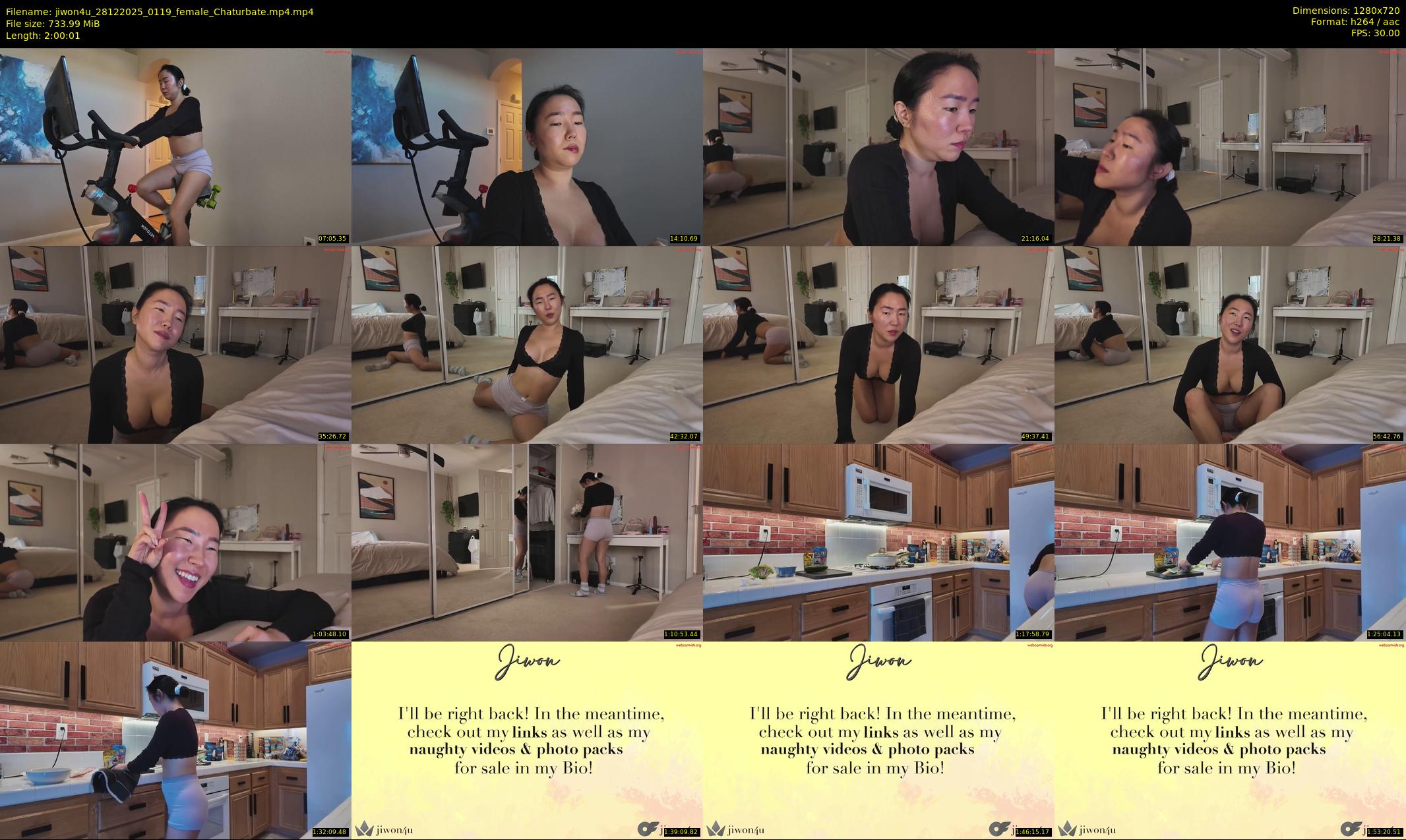jiwon4u — 121 minute Chaturbate female cam show recording, 720p, Dec 28, 2025