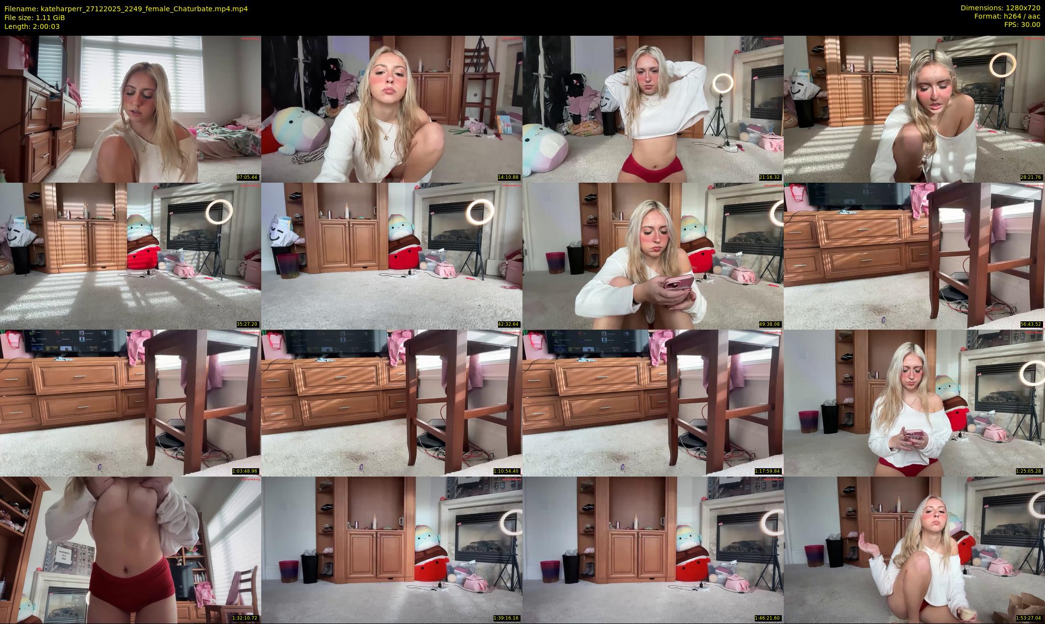 kateharperr — 121 minute Chaturbate female cam show recording, 720p, Dec 27, 2025