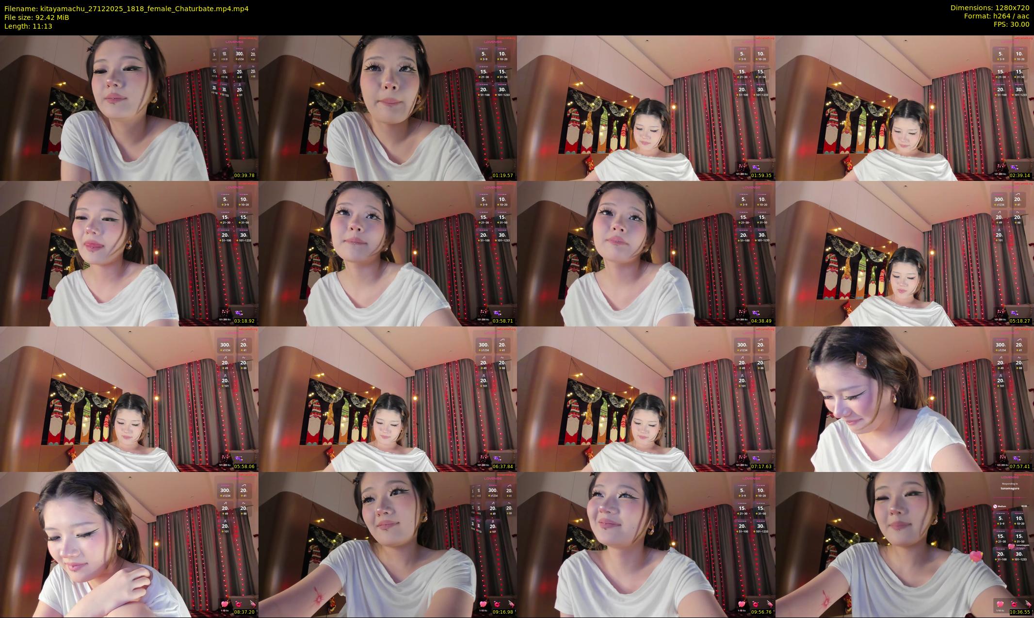 kitayamachu — 12 minute Chaturbate female cam show recording, 720p, Dec 27, 2025