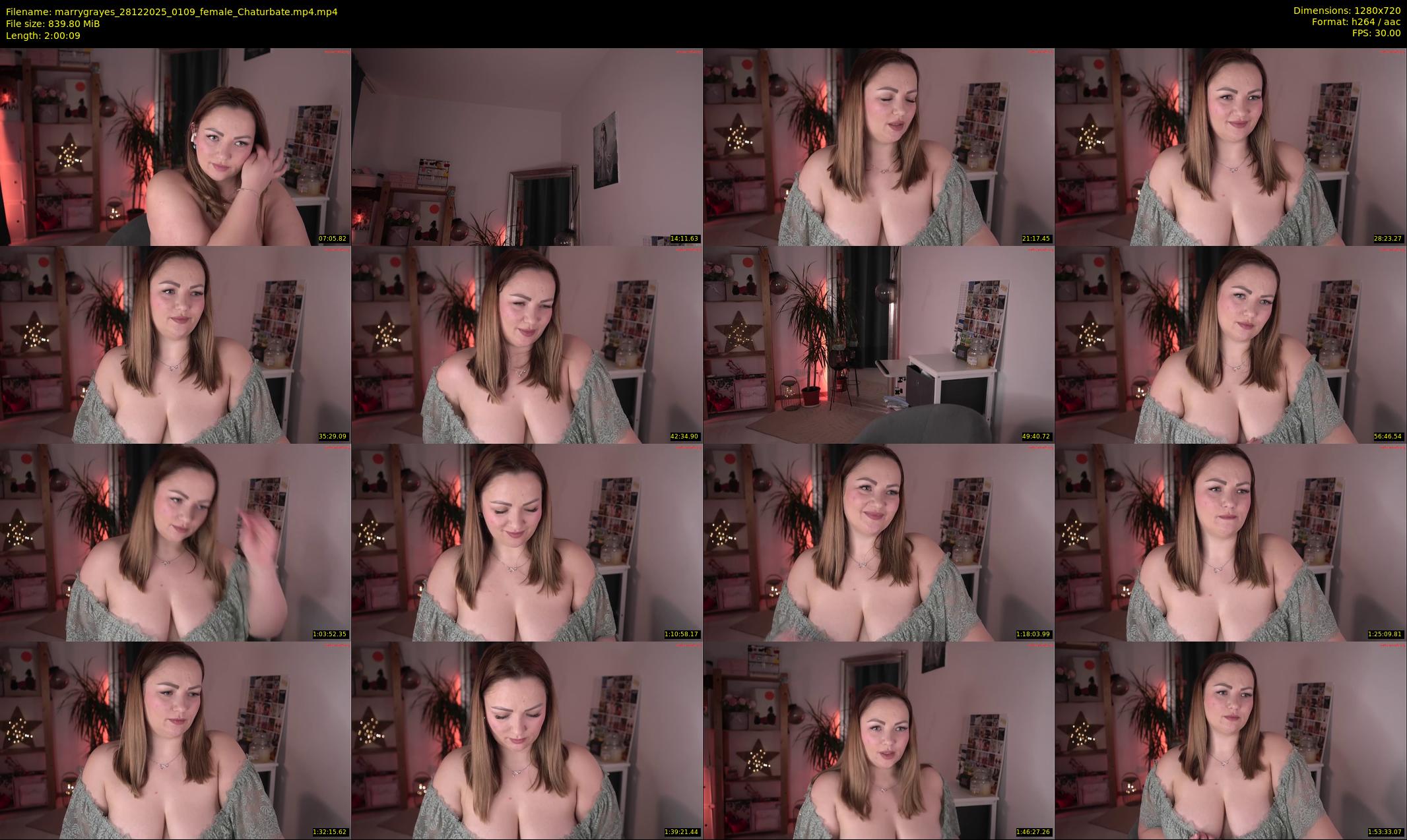 marrygrayes — 121 minute Chaturbate female cam show recording, 720p, Dec 28, 2025