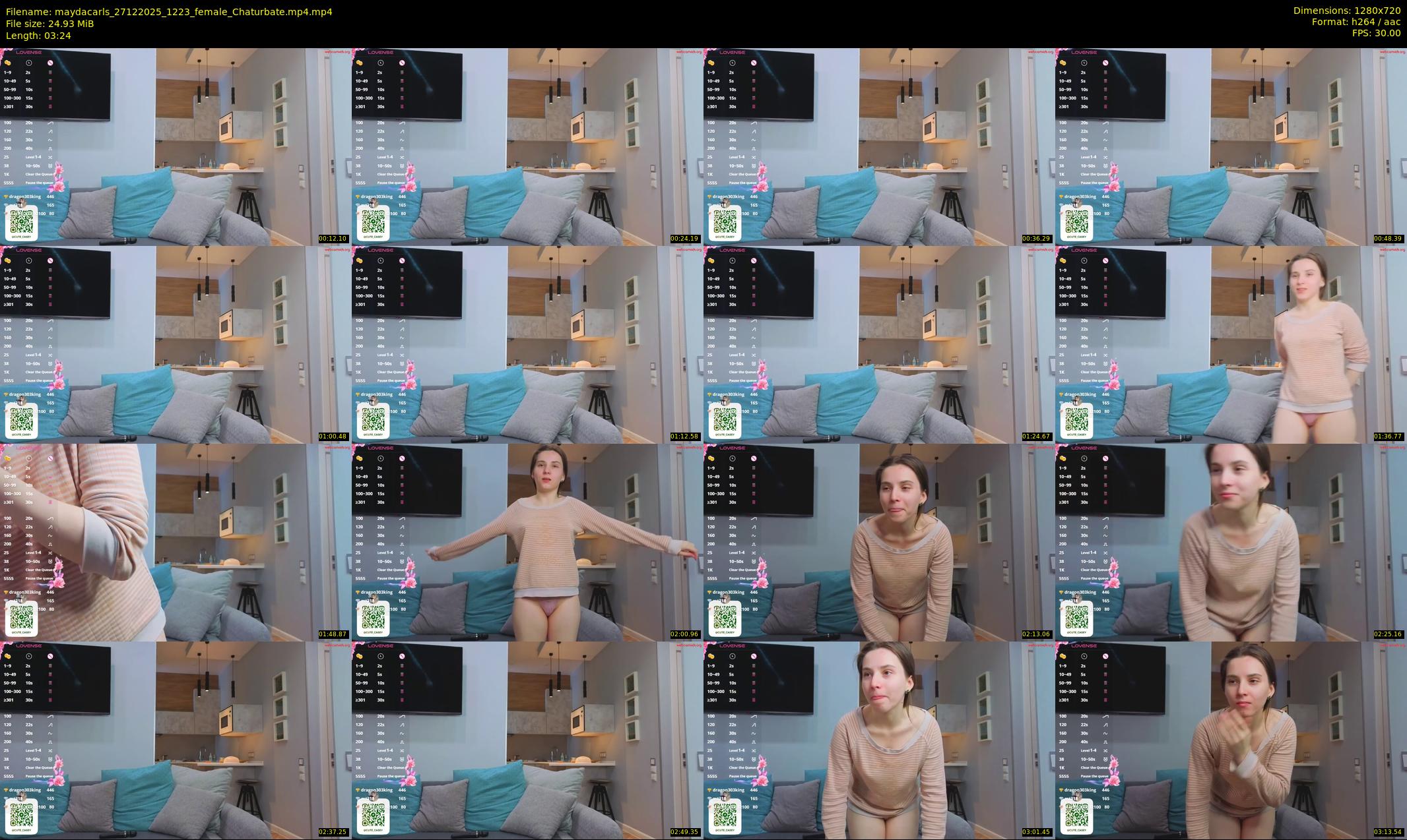 maydacarls — 4 minute Chaturbate female cam show recording, 720p, Dec 27, 2025