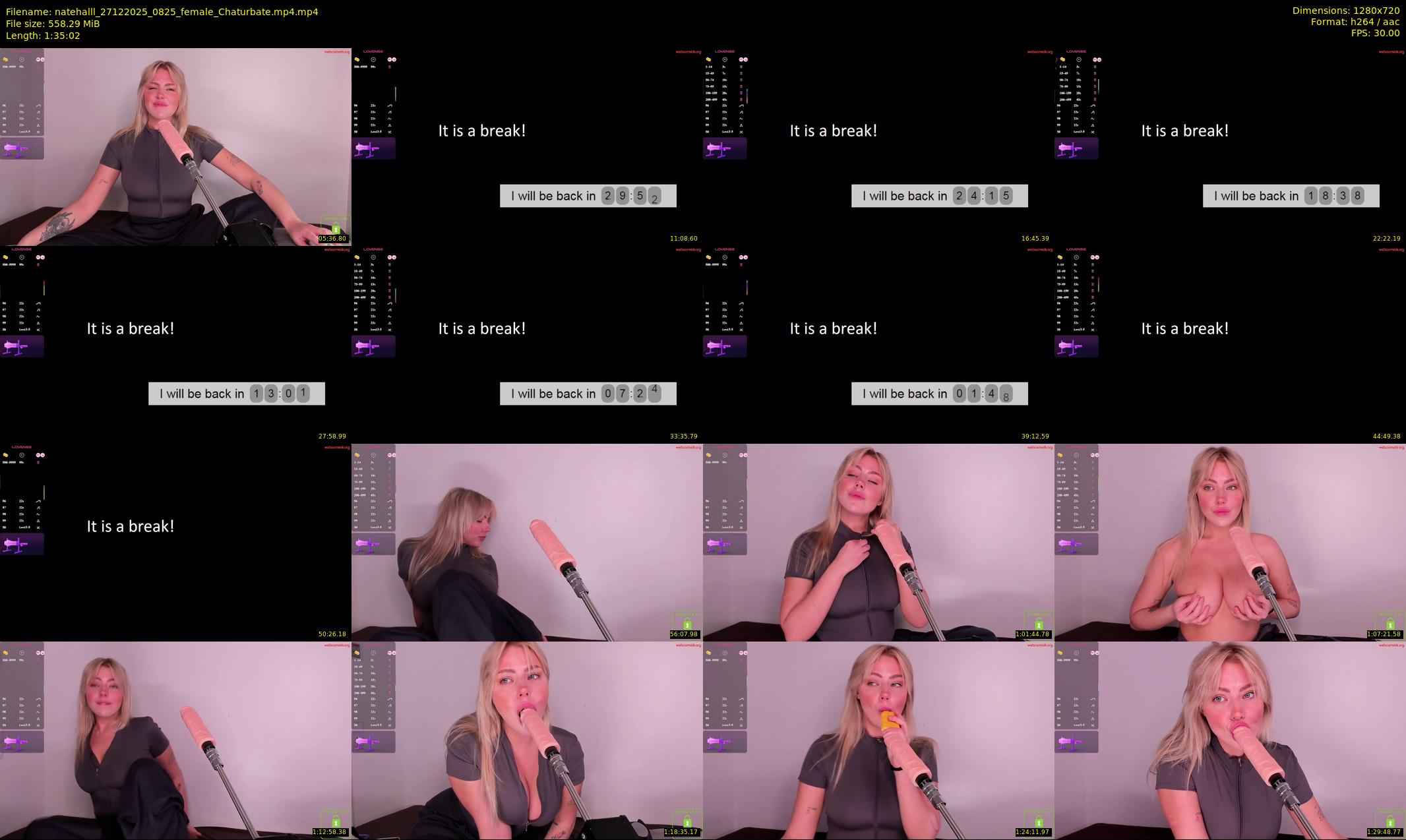 natehalll — 96 minute Chaturbate female cam show recording, 720p, Dec 27, 2025