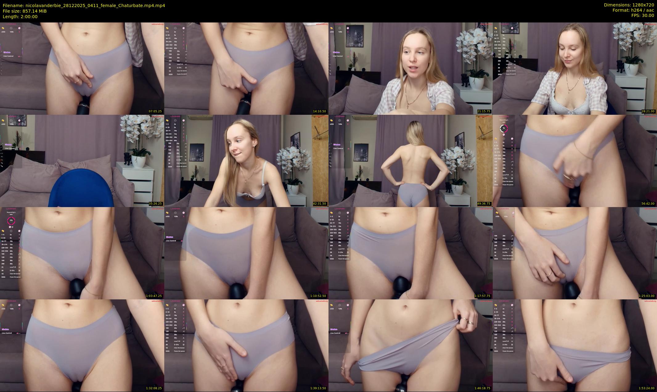 nicolavanderbie — 120 minute Chaturbate female cam show recording, 720p, Dec 28, 2025