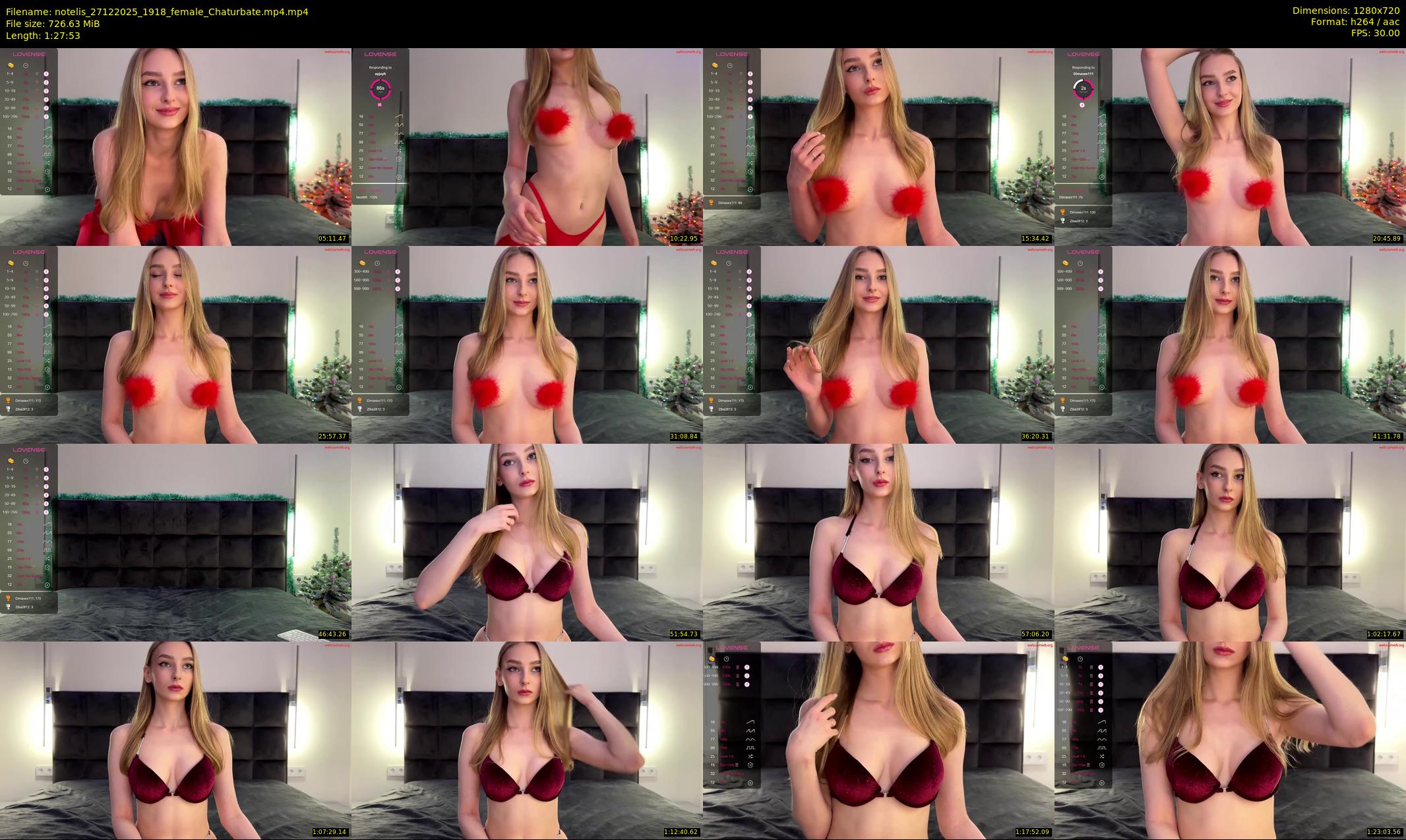 notelis — 88 minute Chaturbate female cam show recording, 720p, Dec 27, 2025