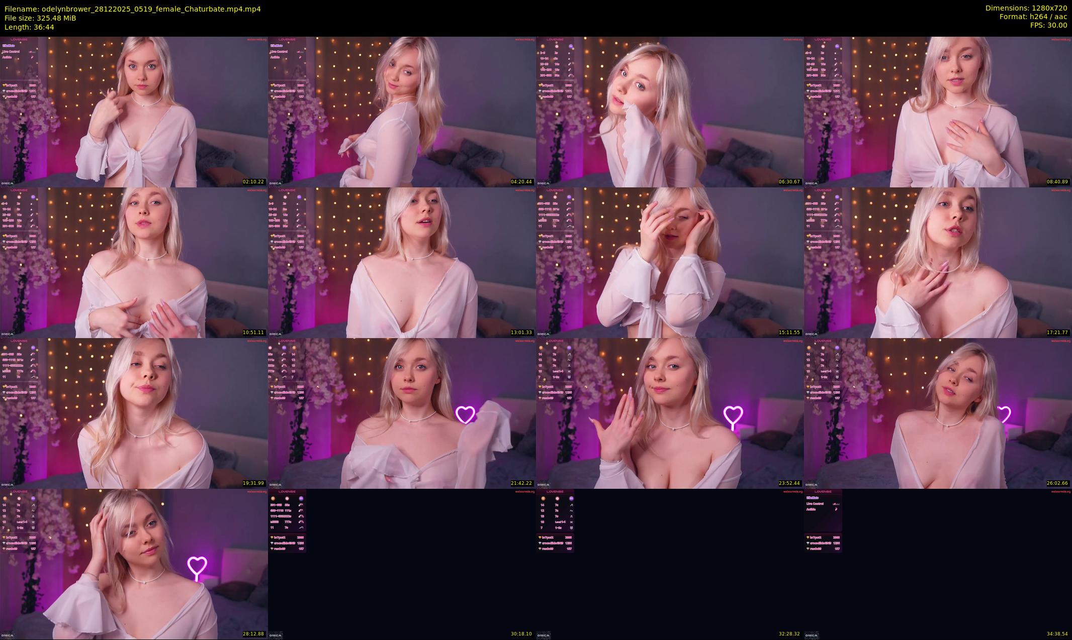 odelynbrower — 37 minute Chaturbate female cam show recording, 720p, Dec 28, 2025
