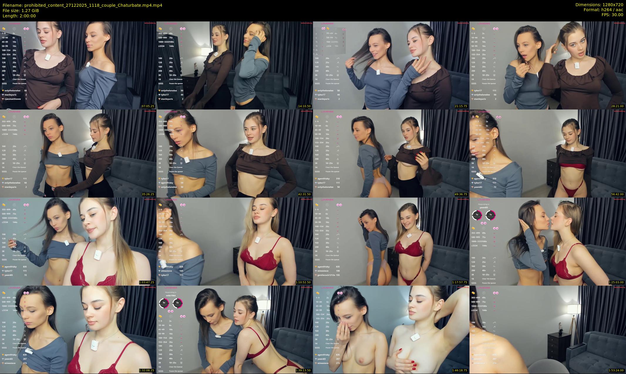 prohibited_content — 120 minute Chaturbate female cam show recording, 720p, Dec 27, 2025