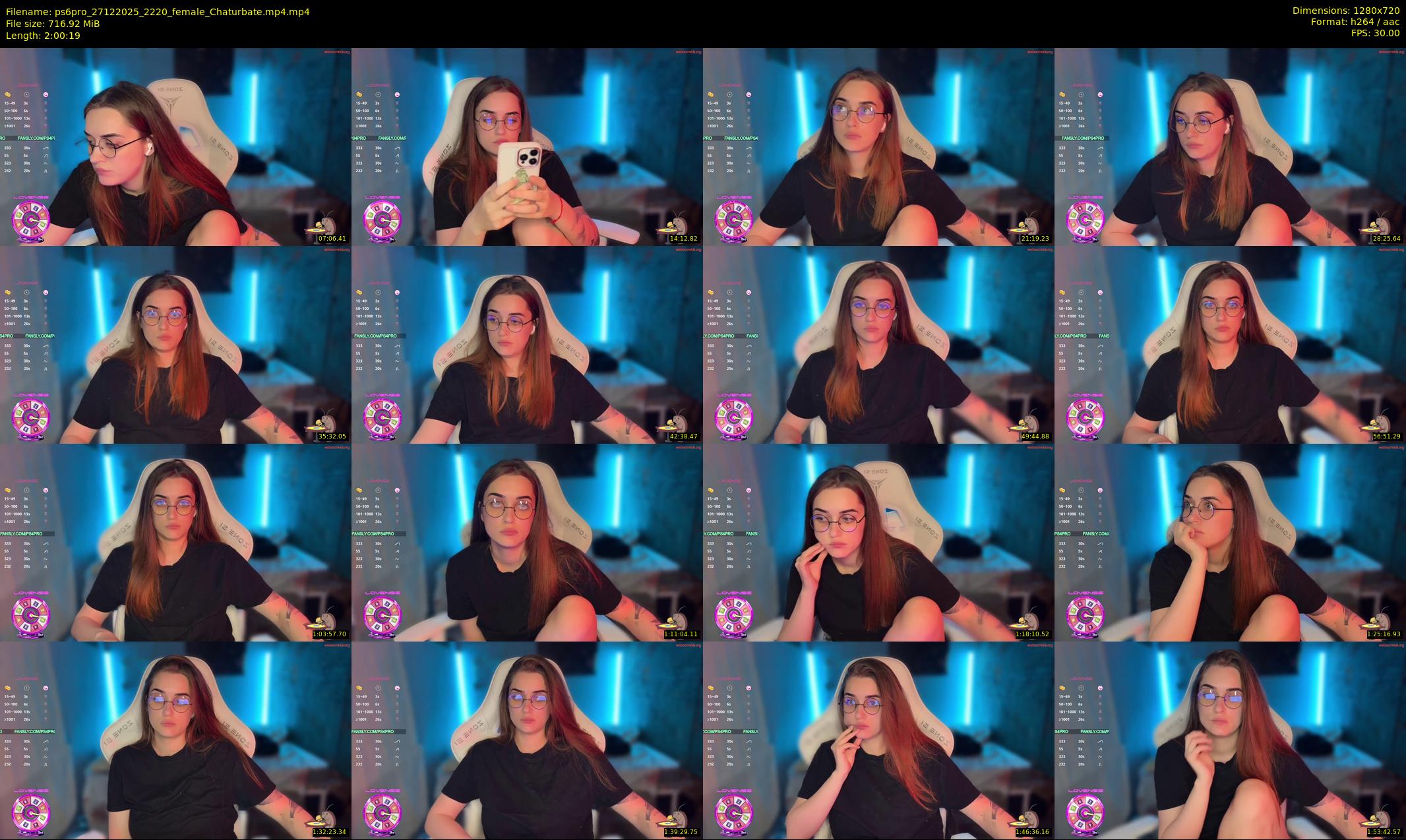 ps6pro — 121 minute Chaturbate female cam show recording, 720p, Dec 27, 2025